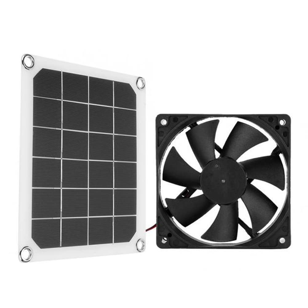 10W Solar Powered Exhaust Fan - Waterproof Mini Solar Ventilator for Chicken Coop, Greenhouse, Pet House & Kennel Cooling - Perfect for Outdoor Ventilation & Temperature Control (2-Pack)