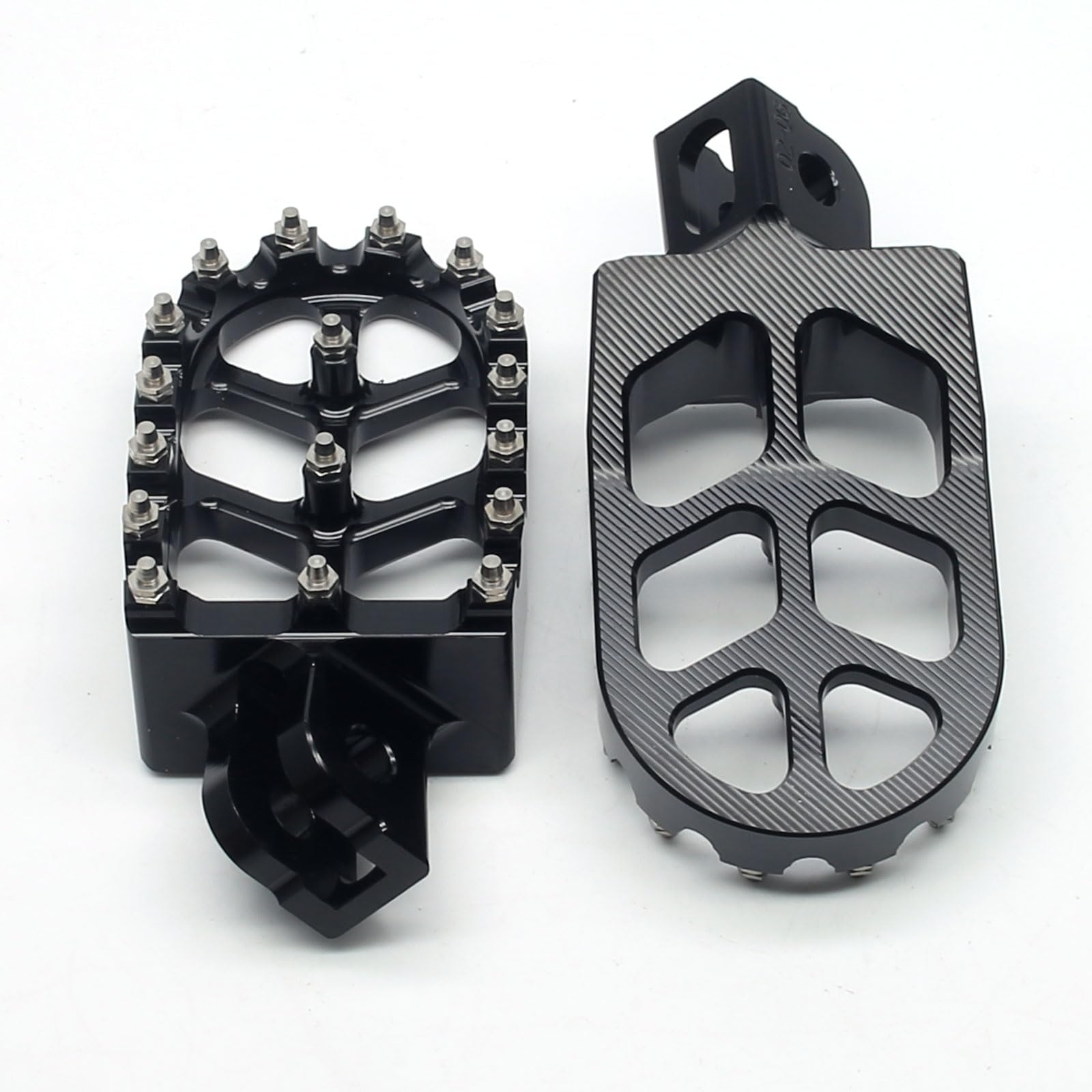 MZS CNC Black Motorcycle Foot Pegs - Front Motocross Footrest Pedal for Honda GROM (2014-2025), Monkey (2019-2025), Dax 125 (2025) | Durable MX Riding Accessories for Off-Road Adventures & Urban Commuting