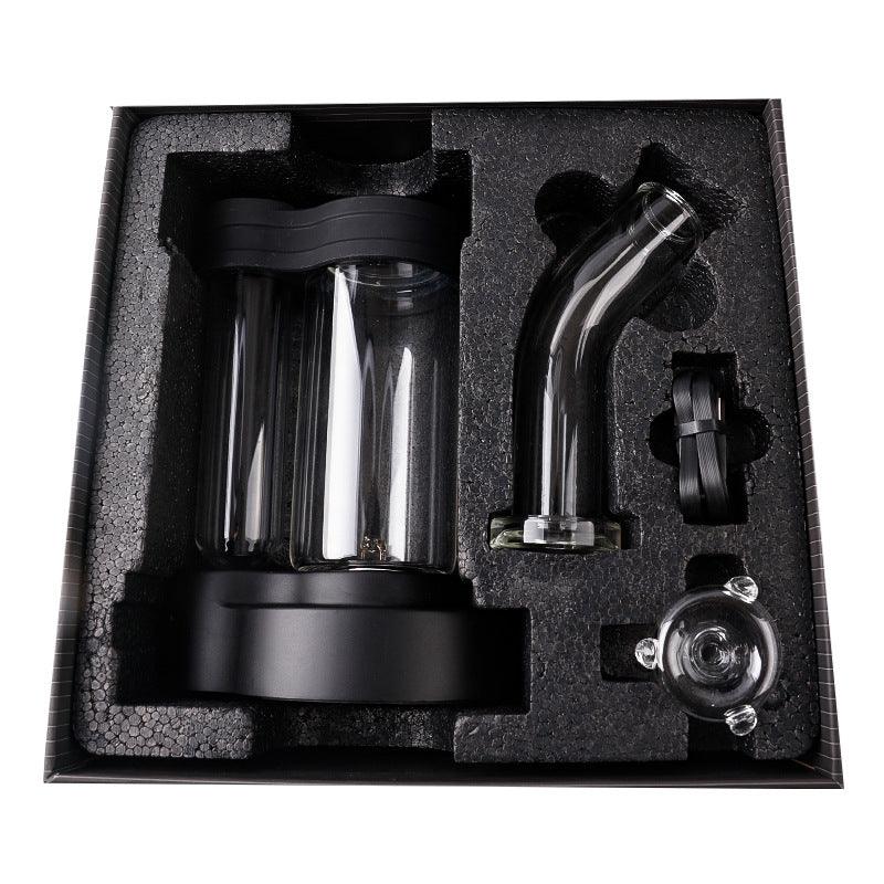 Premium Glass & Silicone Plasma Water Bong with Tactile Switch - Portable Lightweight Smoking Pipe for Smooth Hits | Perfect for Home Use, Travel & Outdoor Activities