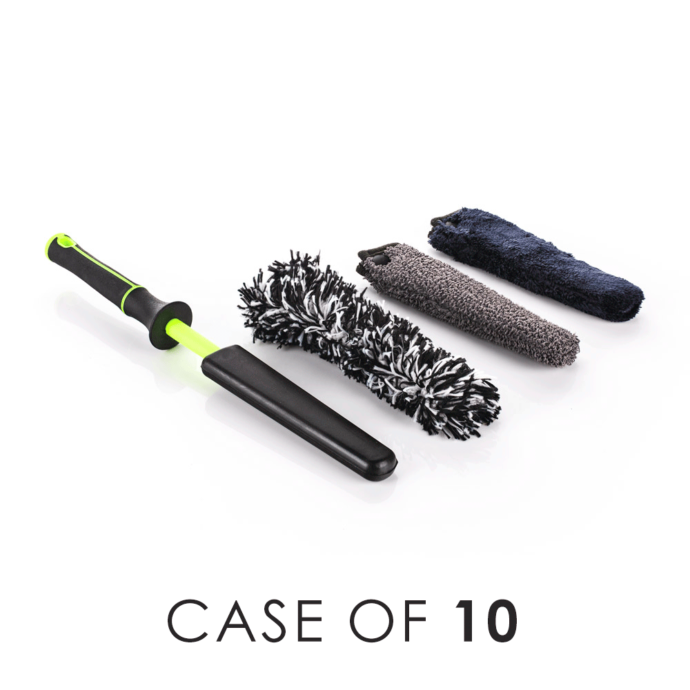Mini Wheel Brush Set - Compact Car Wheel Cleaning Brush for Detailing, Rims, Tires & Hubcaps - Perfect for Auto Enthusiasts & Professional Detailing Kits