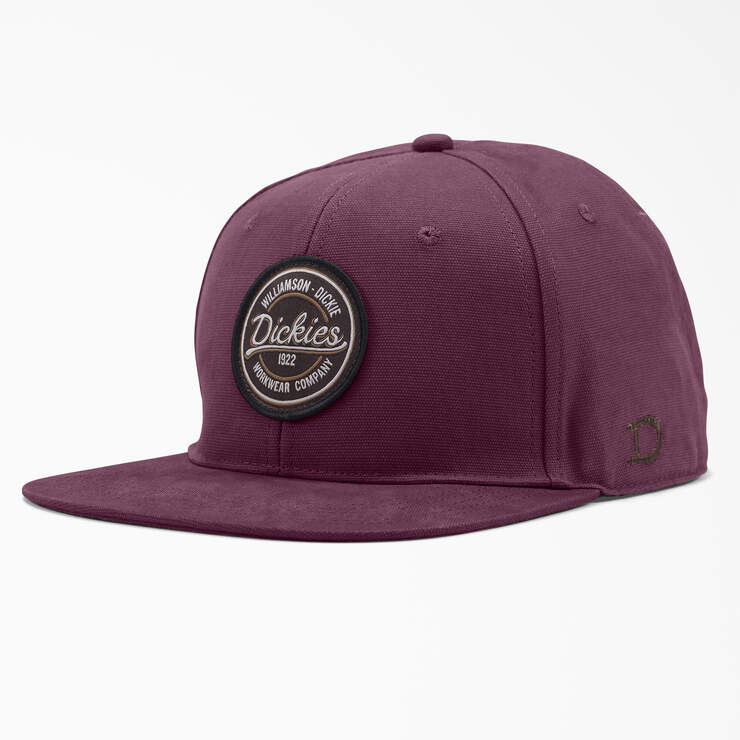 DICKIES Flat Bill Duck Cap - Burgundy Color Adjustable Baseball Hat for Men & Women | Perfect for Outdoor Activities, Sports, and Casual Wear