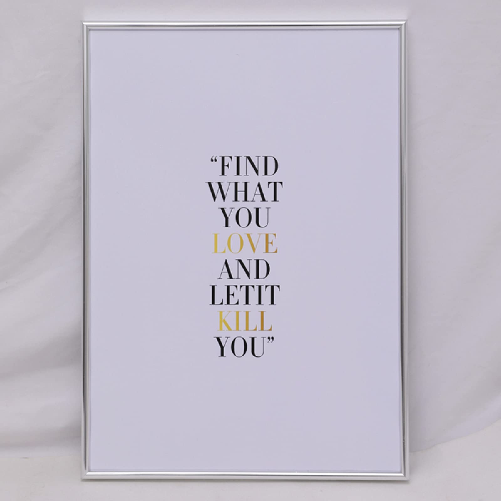 MEYYY A2 Poster Photo Frame - Silver Certificate Picture Frames for Wall Mounting 42x59.4cm - Perfect for Home Decor, Office Display & Artwork Protection