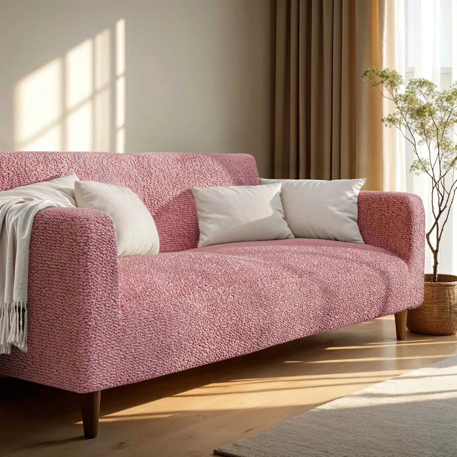 2 Seater Loveseat Slipcover - Soft Microfiber Fabric - Perfect for Living Room, Bedroom & Home Decor
