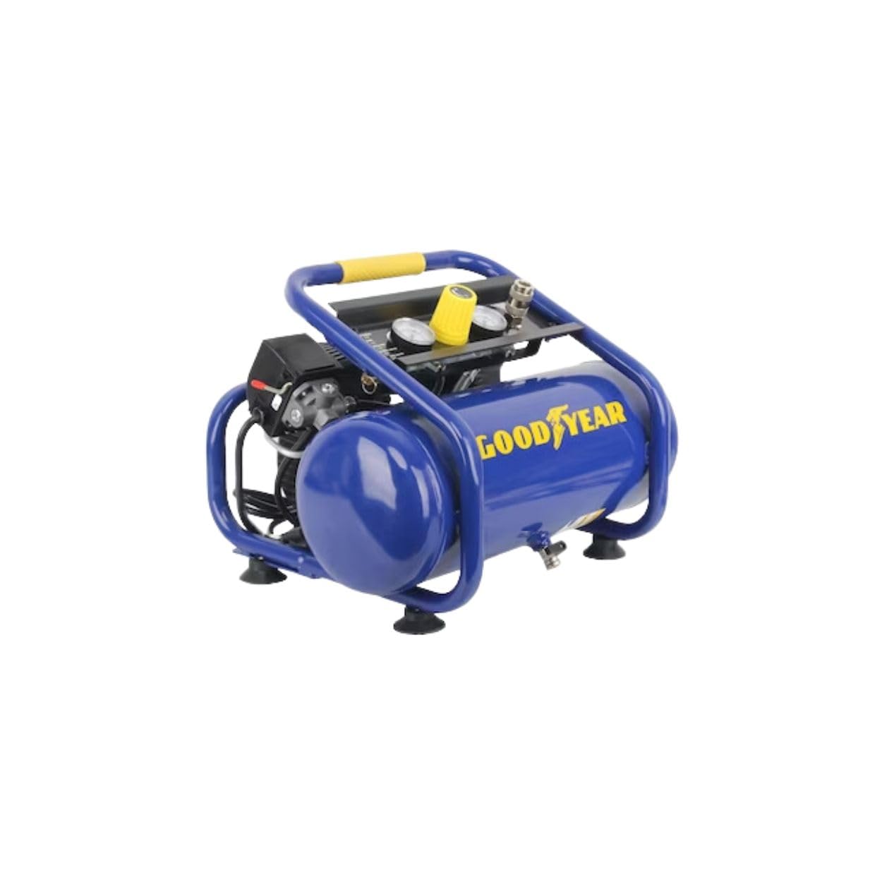 2 Gallon Portable Air Compressor - 125 PSI, 0.5 HP Oil-Free Pump, Ultra Quiet 58 dB - Roll Cage Design for Home Garage, DIY Projects & Inflating Tires, Balls, Pool Toys