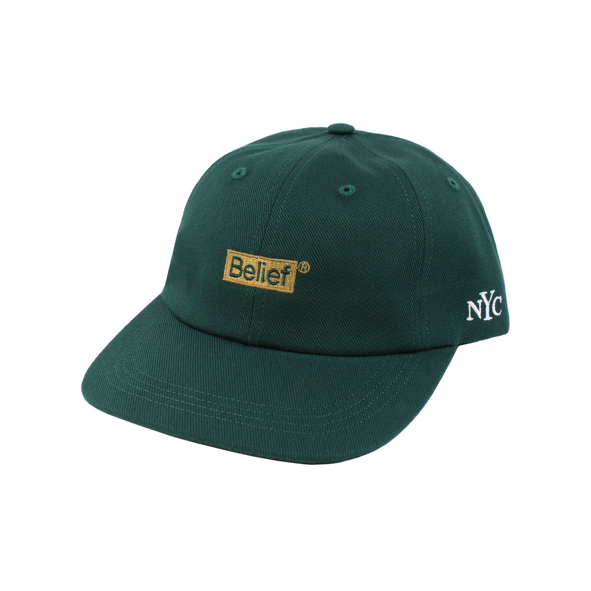 Belief NYC Team Cap - Dark Green Baseball Hat for Men & Women - Perfect for Outdoor Sports, Casual Wear & Street Style Fashion