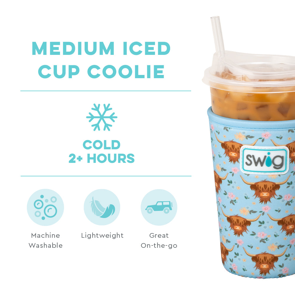 Holy Cow Medium Iced Cup Coolie - Insulated Beverage Sleeve for Coffee, Tea & Cold Drinks - Perfect for Office, Travel & Outdoor Activities