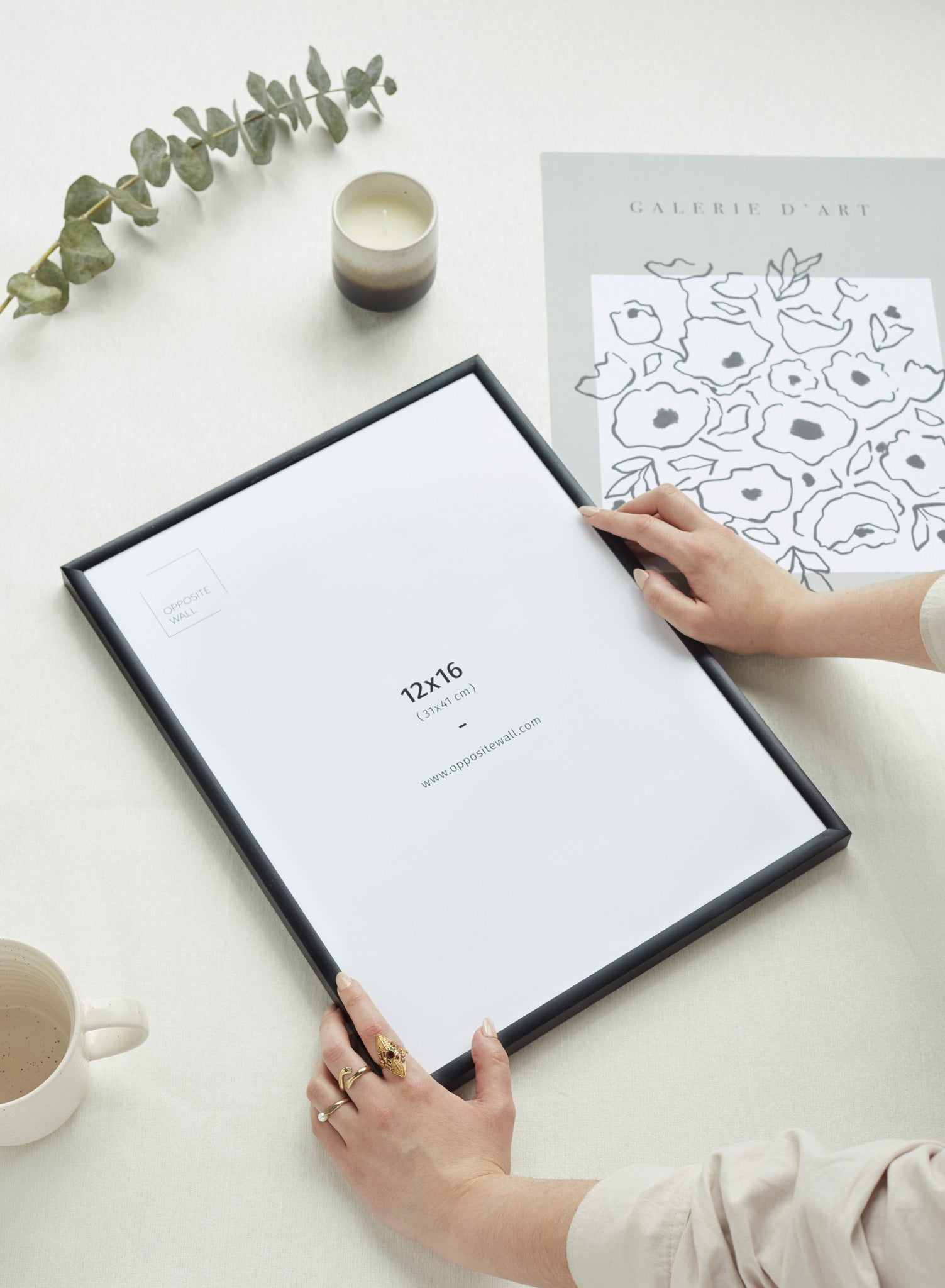 12x16 Inch Black Metal Picture Frame (31x41 cm) - Modern Wall Art Display for Photos, Posters & Certificates - Perfect for Home, Office & Gallery Decor