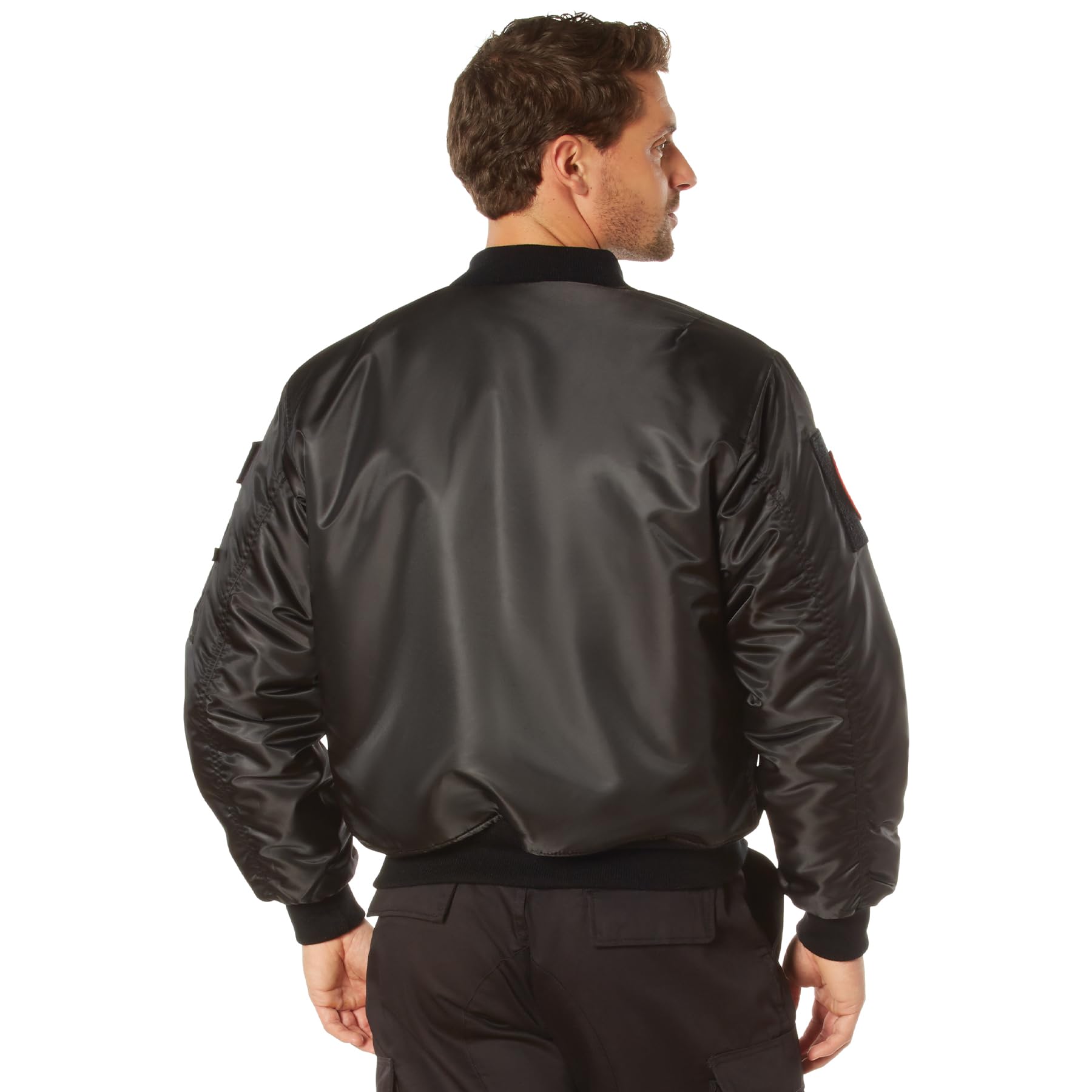 Rothco Classic Cold Weather Bomber Flight Jacket with Morale Patches - Warm Aviator Jacket for Men & Women - Perfect for Winter Outdoor Activities, Military Enthusiasts & Aviation Lovers