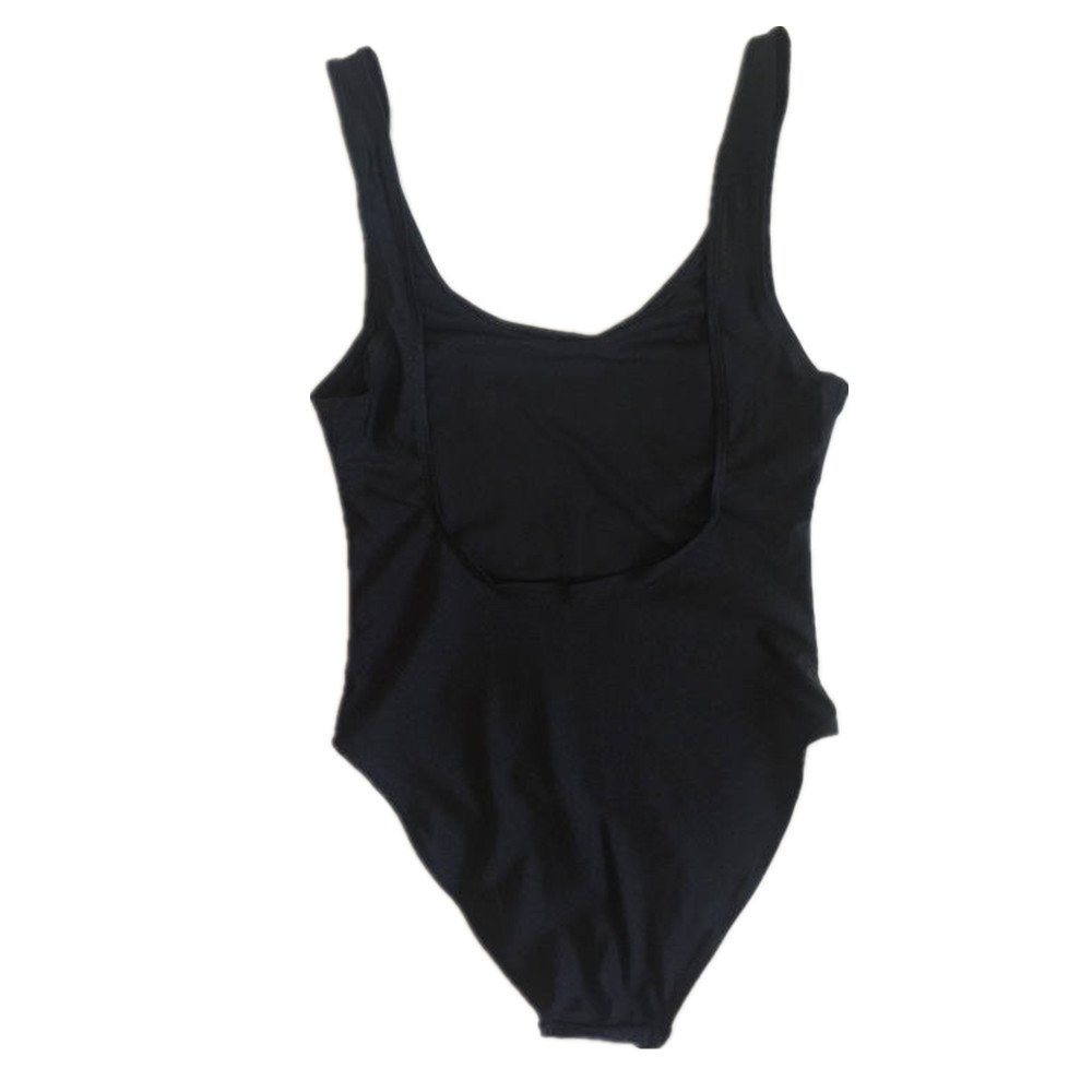 Feynoce Women's Backless One Piece Swimsuit with Letter Print - Stylish Beachwear for Pool Parties, Vacations & Summer Getaways