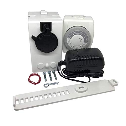 Automatic Pet Door Motor with Timer - 120V Vertical Lift Pet Door Opener for Dogs & Cats - Perfect for Homes with Sliding Glass Doors or Patio Access