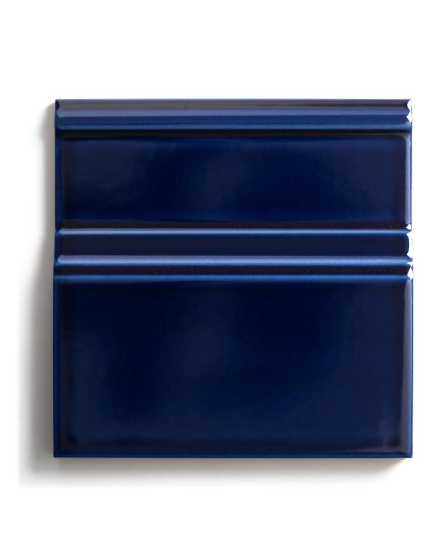 Kakel Victoria Floor Baseboard 15 x 15 cm Ultramarine Blue - Perfect for Bathroom & Kitchen Tile Installation