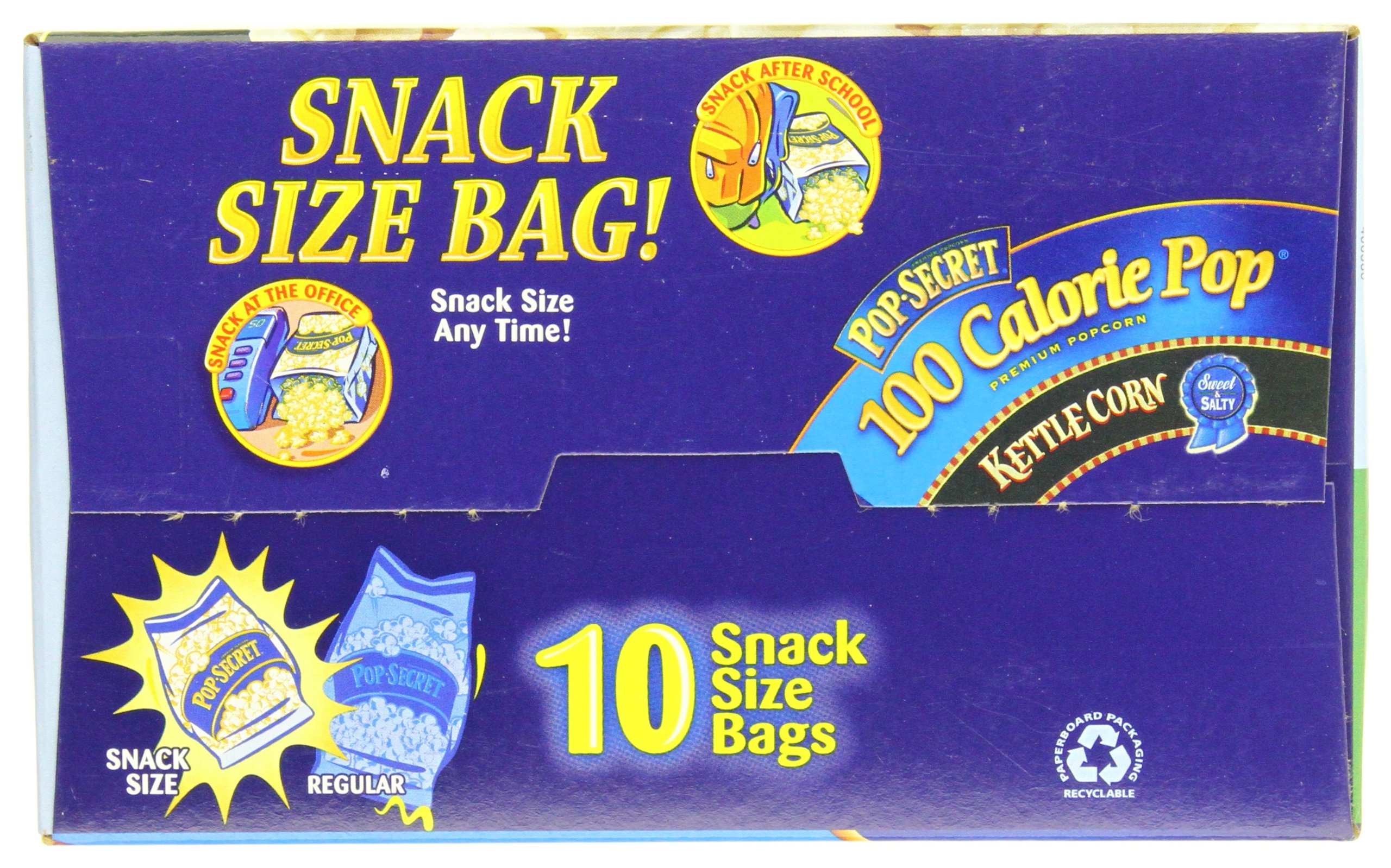 Pop Secret 100 Calorie Kettle Corn Popcorn - 10 Pack (11.12 oz) | Low Calorie Snack for Movie Nights, Office Breaks & Healthy Diet