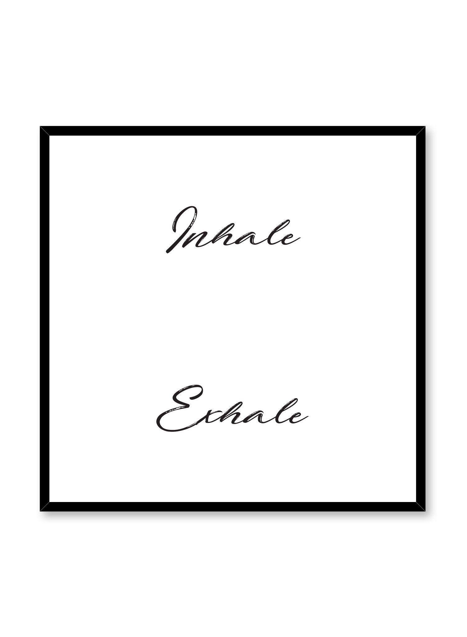 Breathe In Breathe Out Motivational Wall Art Poster - Inspirational Home & Office Decor for Yoga, Meditation & Mindfulness Spaces