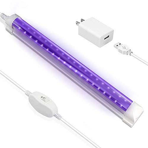 10W UV LED Black Light Tube by HouLight - Energy Efficient Replacement Bulb for Posters, UV Art, Halloween & Blacklight Parties - Perfect for Bedroom, Clubs & Glow-in-the-Dark Decor
