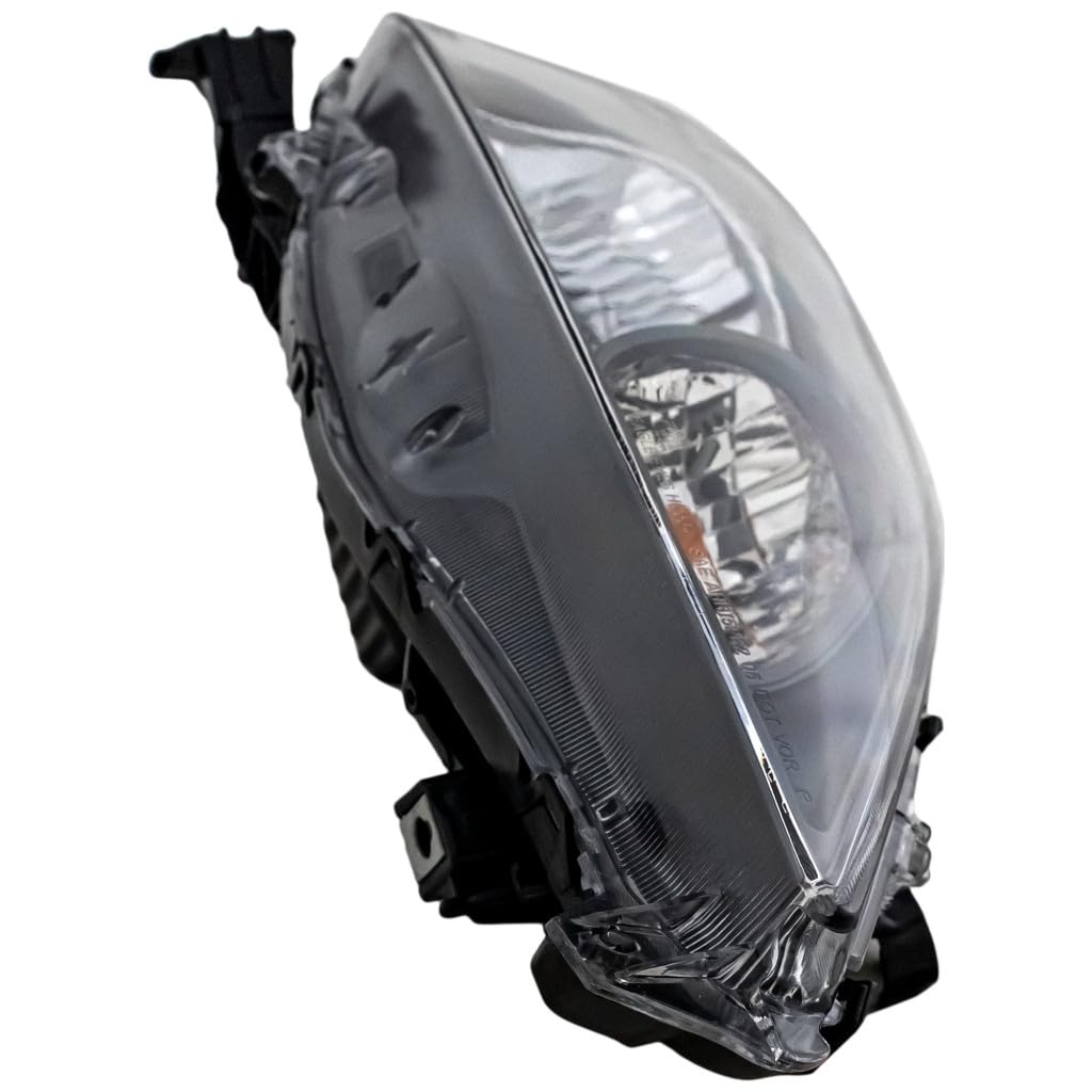 2009-2014 Honda Fit Passenger Side Headlight Assembly - Black Housing with Bulbs, DOT Certified (Replaces HO2503138) | CarLights360 | Perfect for Night Driving & Foggy Conditions