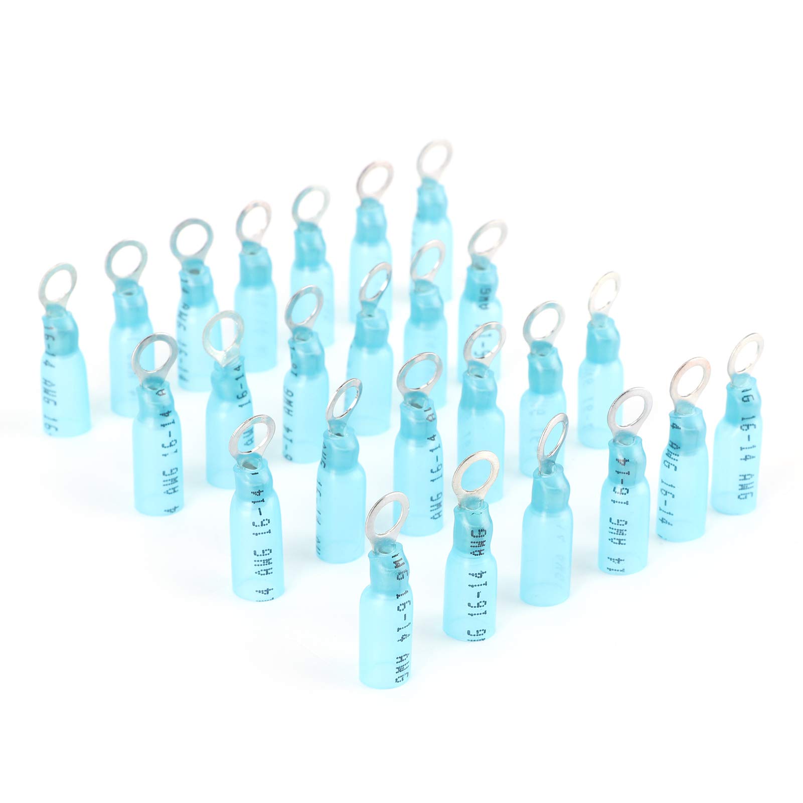 25PCS Heat Shrink Wire Connectors - 1/5 Inch Electrical Quick Splice Terminals with High Conductivity for Automotive, Marine & Home Wiring Repairs