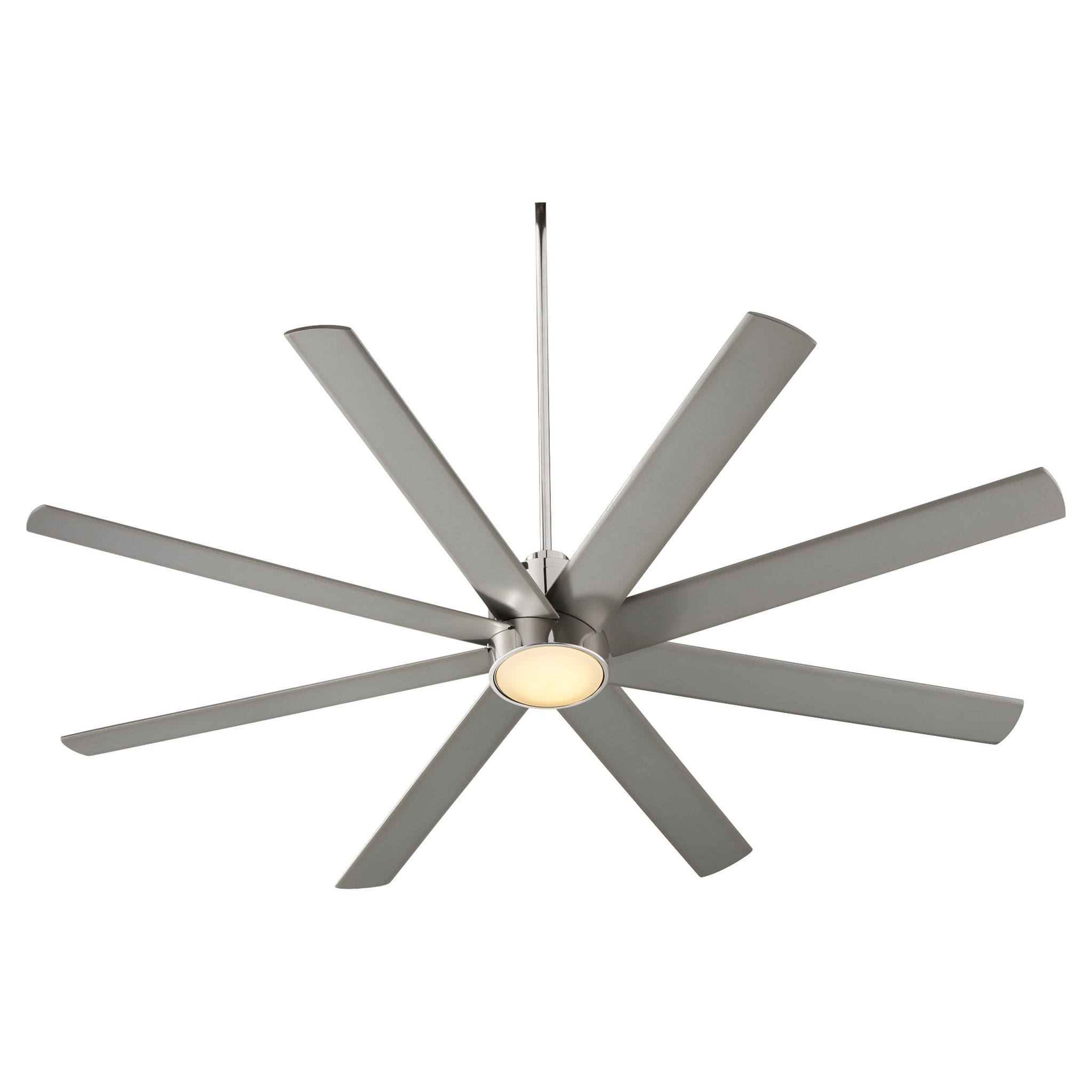 Oxygen COSMO 3 100 20 Large 70 Inch Ceiling Fan with 6 Speed Reversible Motor, Damp Rated for Indoor/Outdoor Use - Polished Nickel Finish - Perfect for Living Room, Bedroom, Patio, and Covered Porch