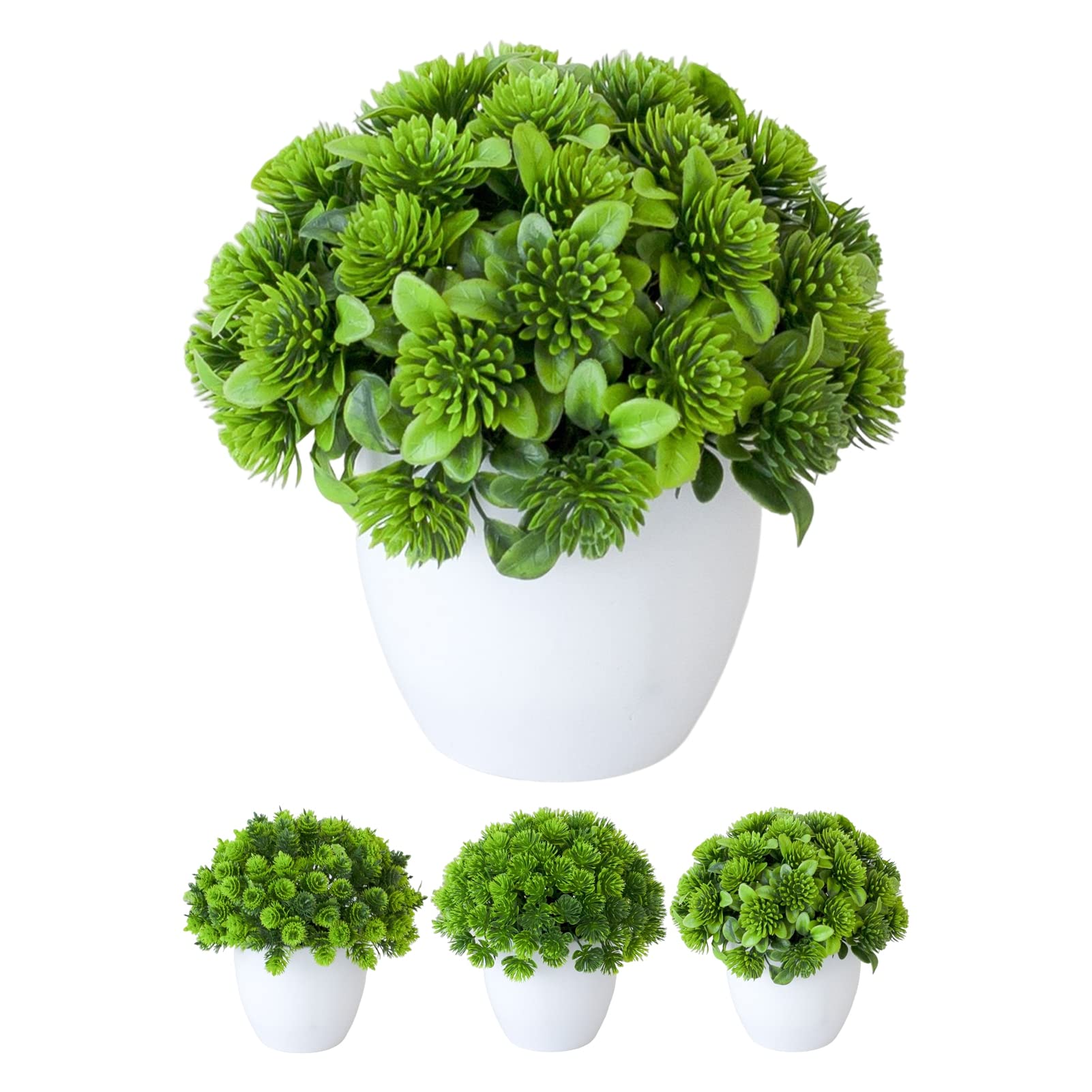Walbest Mini Artificial Potted Plants - Small Fake Succulents in Pots for Home & Office Decor, Table Centerpieces, Living Room Greening, Desk Decorations (Perfect for Housewarming Gifts & Interior Design)