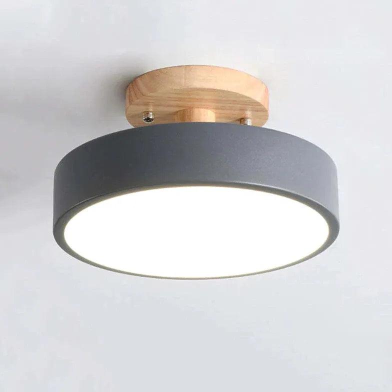 Wooden Flush Mount Ceiling Light with Soft Glow - Perfect for Bedroom, Living Room & Dining Room Lighting