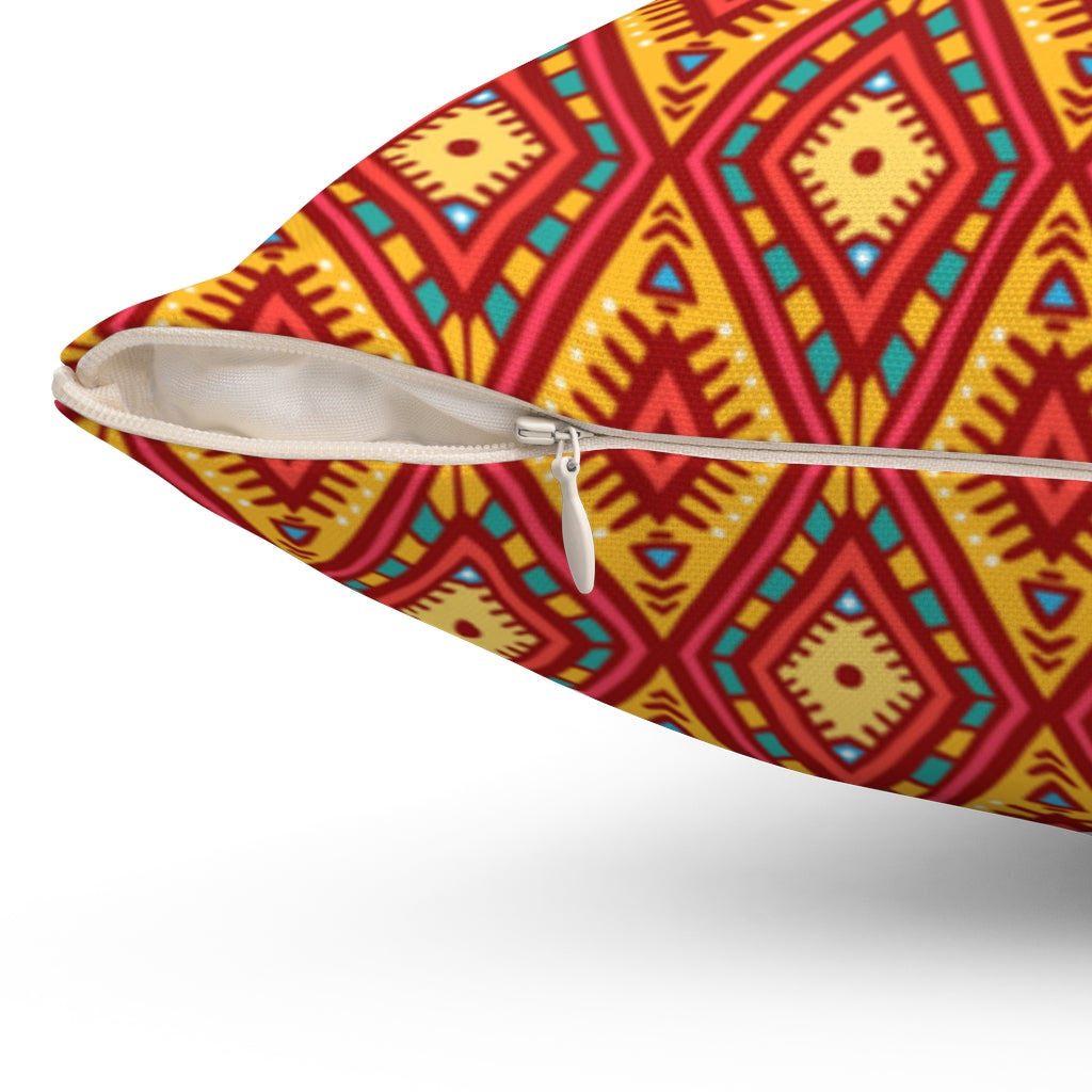 Arizona Sun Spun Polyester Square Throw Pillow - Decorative Accent Cushion for Sofa, Bed & Living Room - Soft & Stylish Home Decor