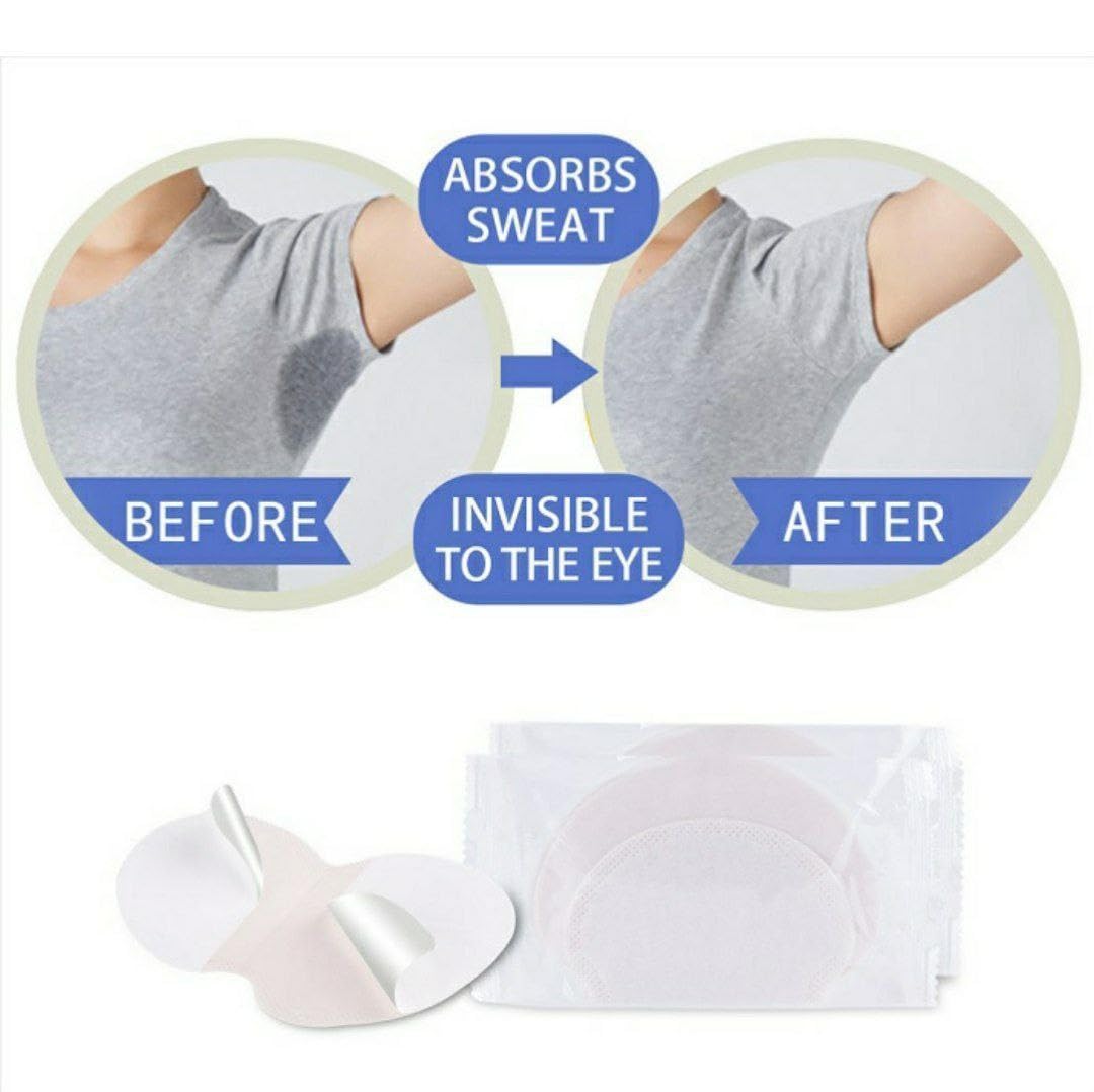 FLORISCA Disposable Underarm Sweat Pads for Men - Highly Absorbent, Cotton, Anti-Allergic, Antibacterial & Odor Control (Pack of 5) - Perfect for Gym, Work & Daily Comfort