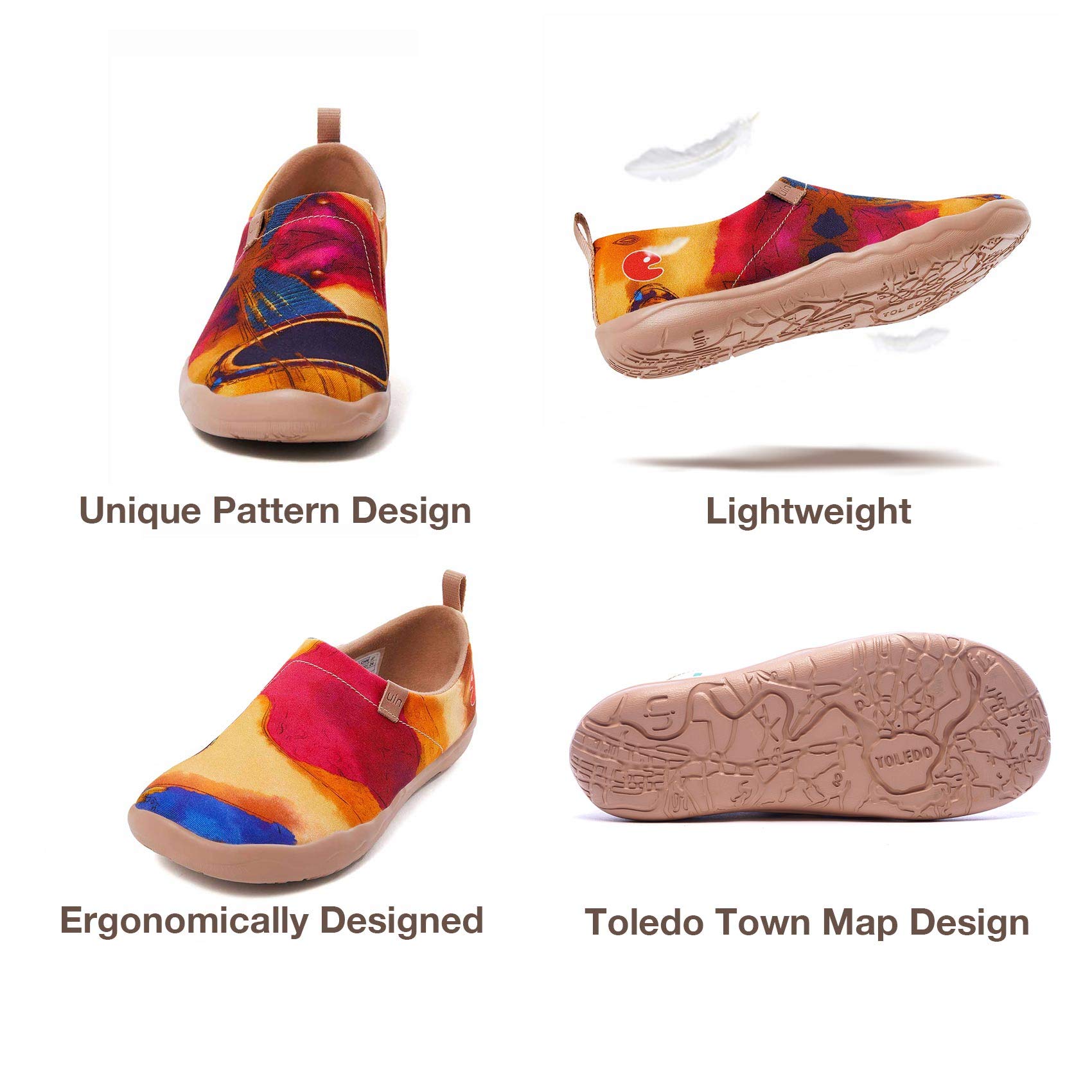 UIN Women's Walking Sneakers - Comfortable Loafers for Casual Wear, Travel & Everyday Use