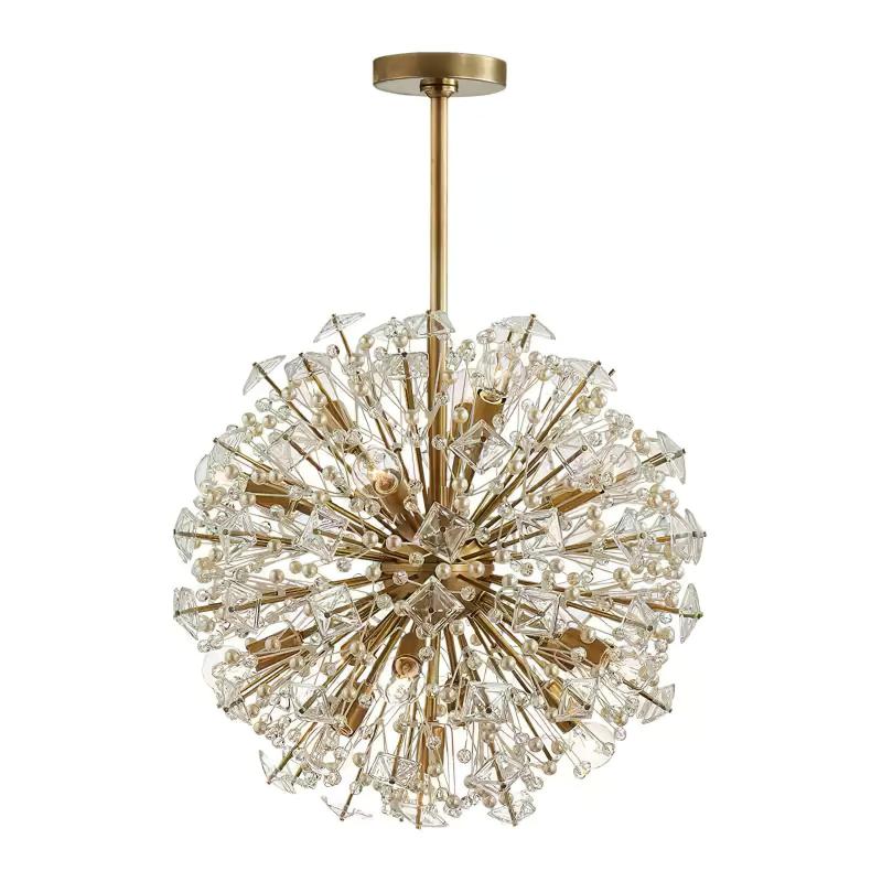 Dickinson Chandelier - Elegant Crystal Ceiling Light Fixture for Dining Room, Living Room & Bedroom | Perfect for Home Decor & Wedding Venues