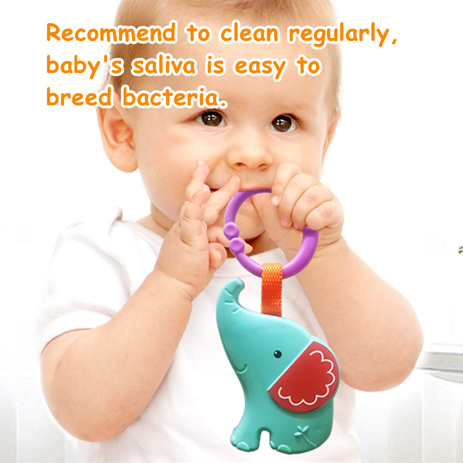 Cartoon Animal Hanging Rattle Toys - 4 Pack Baby Handbells & Crib Toys for Newborns | Infant Bed, Car Seat & Stroller Accessories | Perfect Baby Shower & Birthday Gift for 0-6 Months