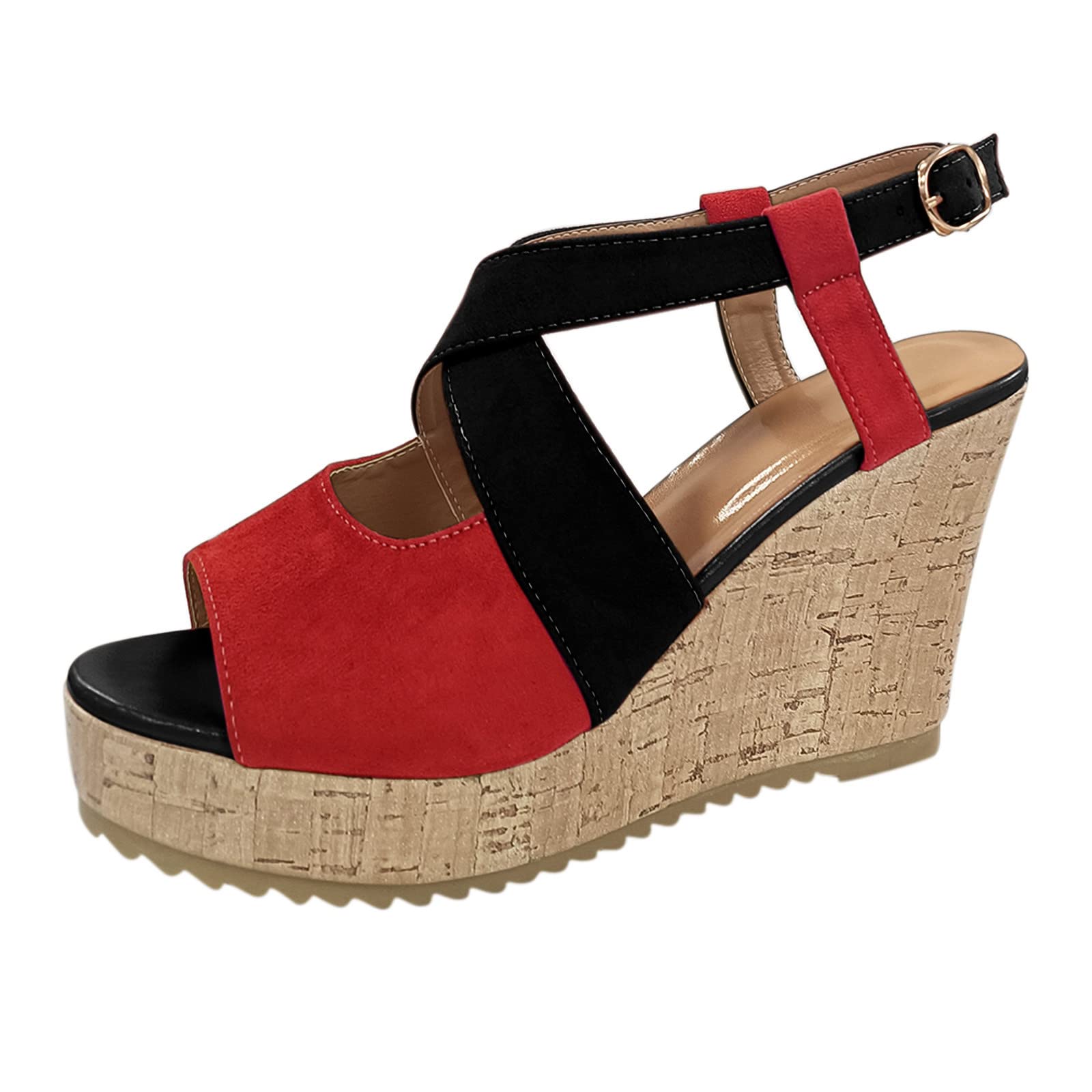 Women's Casual Summer Sandals with Buckle & Platform - Fashion Roman Wedge Sandals for Ladies | Perfect for Beach, Vacation & Everyday Wear