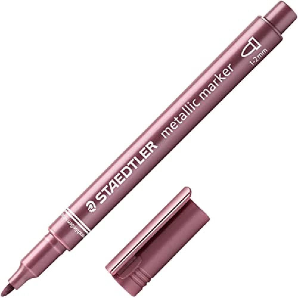 STAEDTLER Metallic Marker Pens - Vibrant Red (10-Pack) for Art, DIY Projects, and Calligraphy - Perfect for Scrapbooking, Card Making, and Gift Wrapping