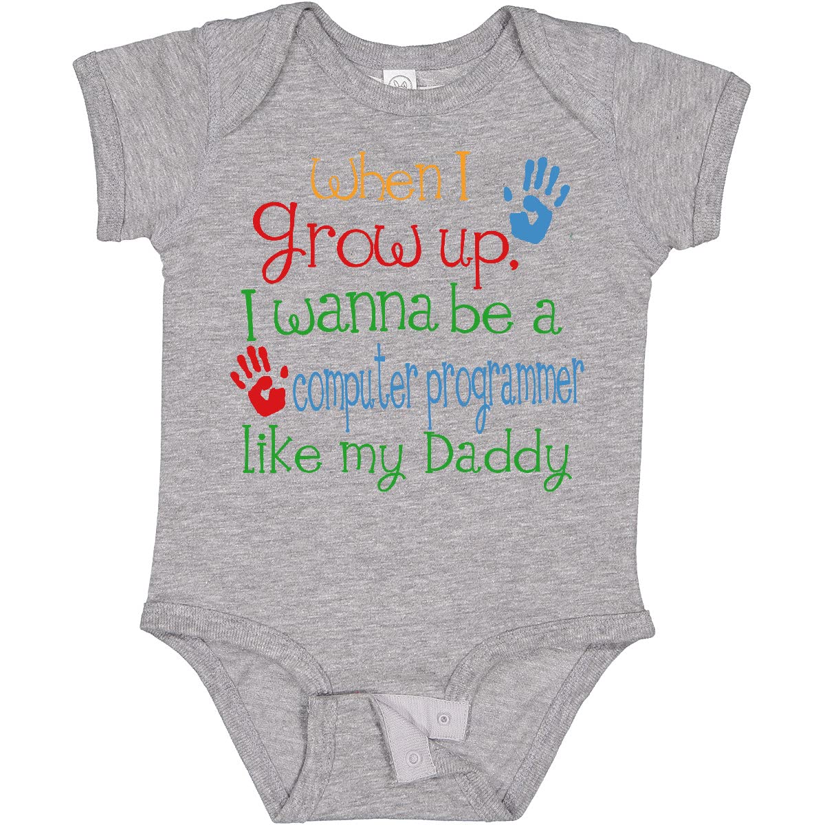Inktastic Computer Programmer Like Daddy Baby Bodysuit - Cute Coding-Themed Onesie for Infants & Toddlers - Perfect Gift for Tech-Savvy Dads & Programmers