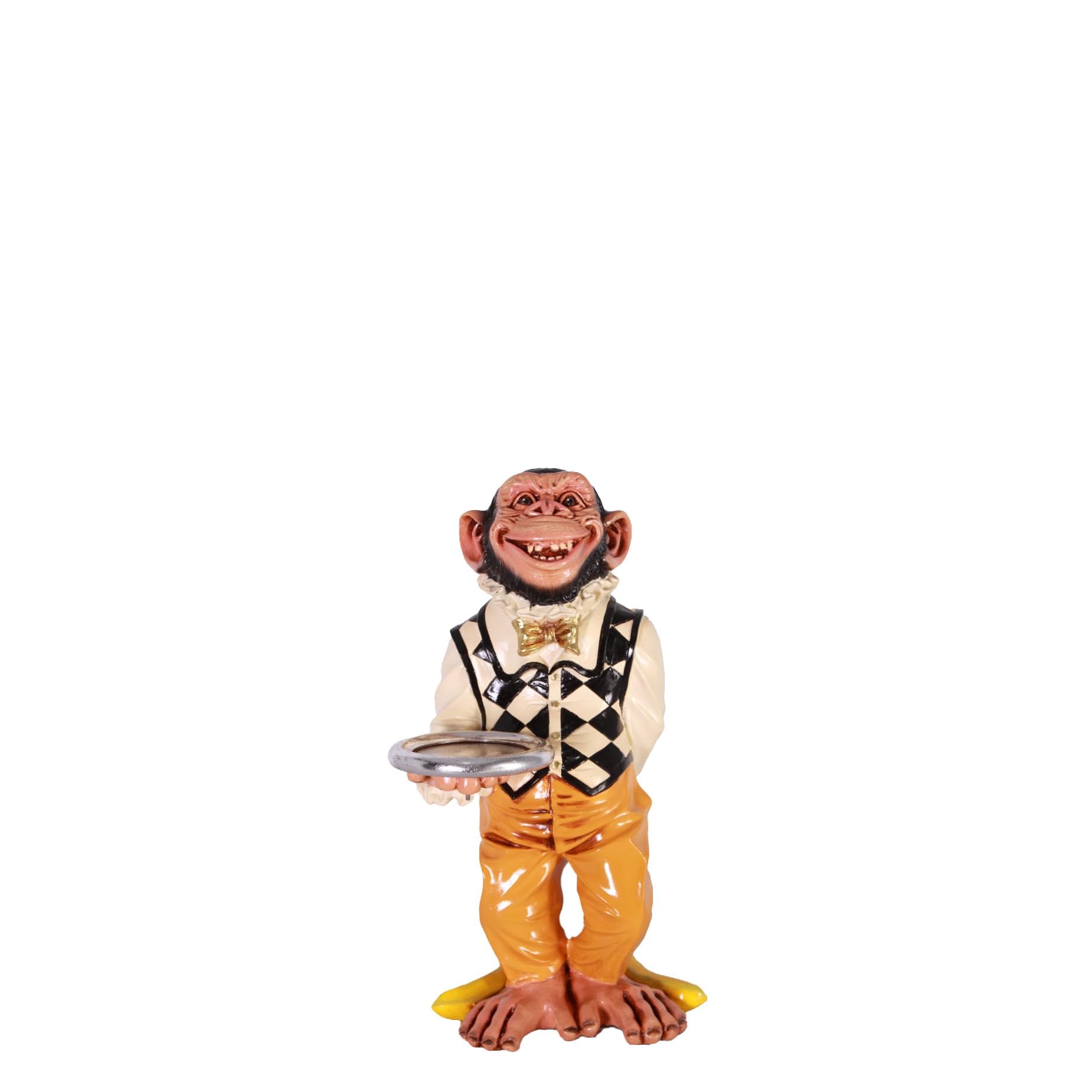 LM Treasures Small Monkey Butler Statue - Vintage Home Decor, Collectible Figurine, Shelf Display for Living Room, Office & Gift Ideas