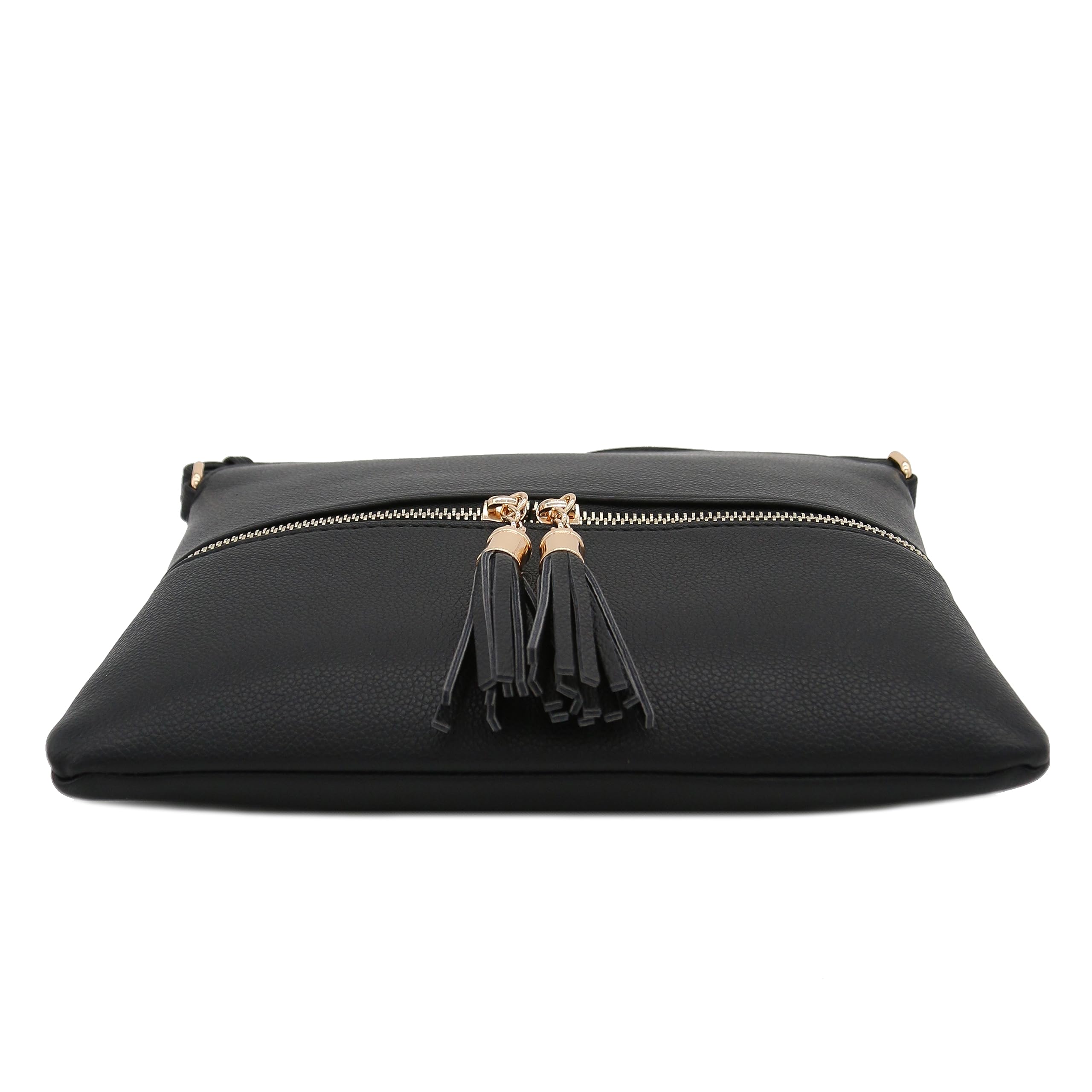 DELUXITY Lightweight Medium Crossbody Bag with Tassel - Stylish & Comfortable Shoulder Purse for Women - Perfect for Travel, Shopping & Everyday Use