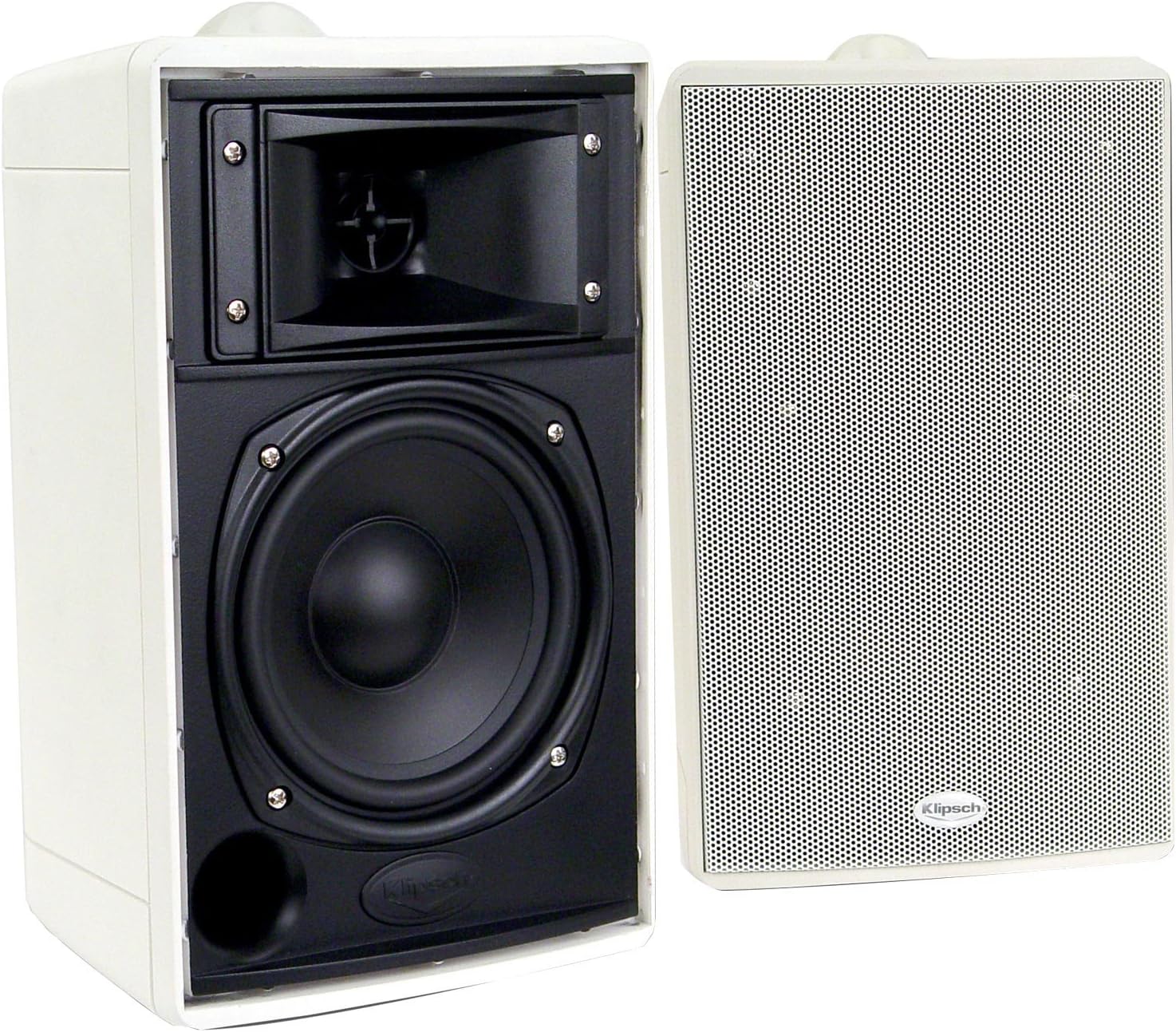 Klipsch KHO 7 High-Performance Outdoor Speaker - Weatherproof & Durable for Patio, Garden & Poolside Entertainment