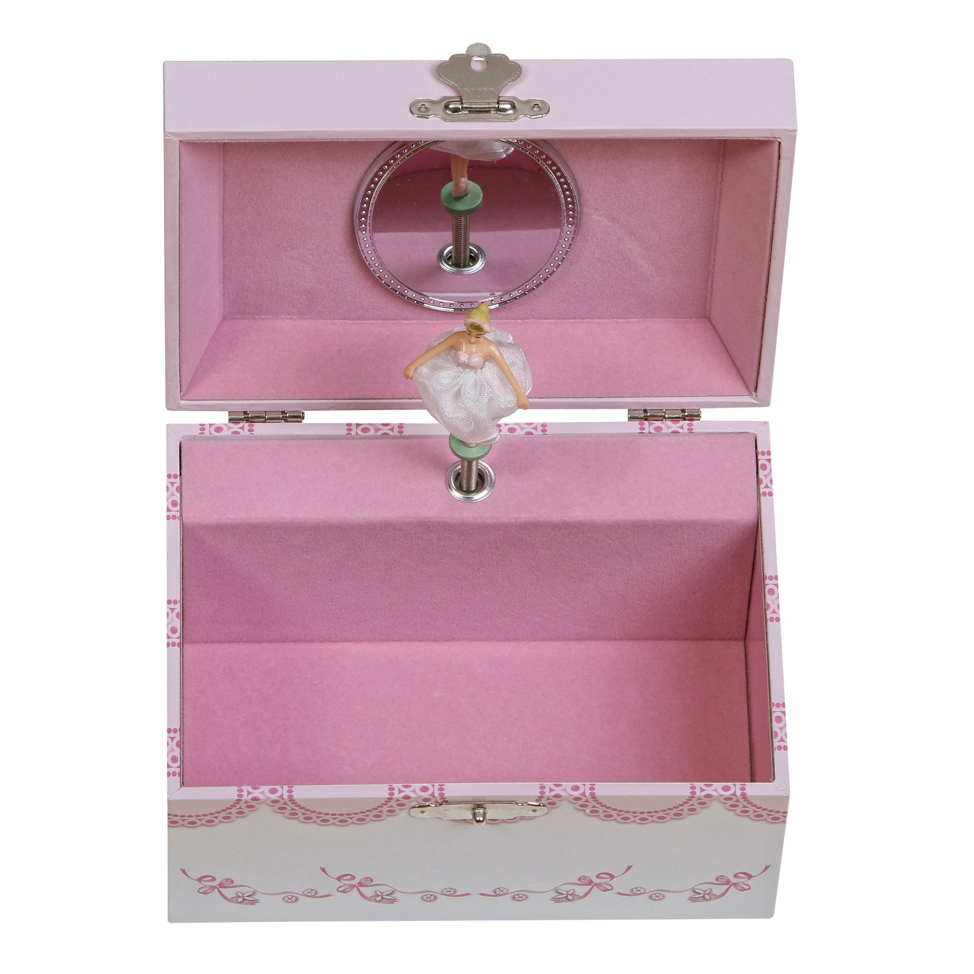 Mele & Co. Clarice Musical Jewelry Box for Girls - Pink Ballerina Jewelry Storage with Music, 6