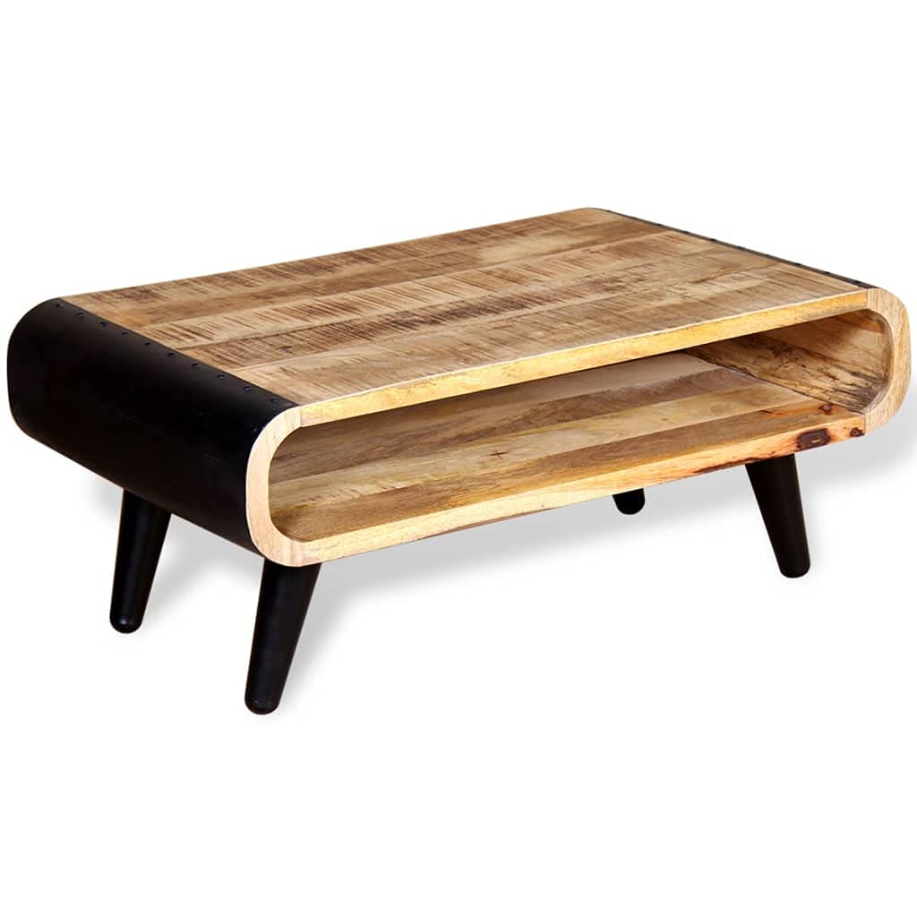 GOTOTOP Rough Mango Wood Coffee Table - 35.4