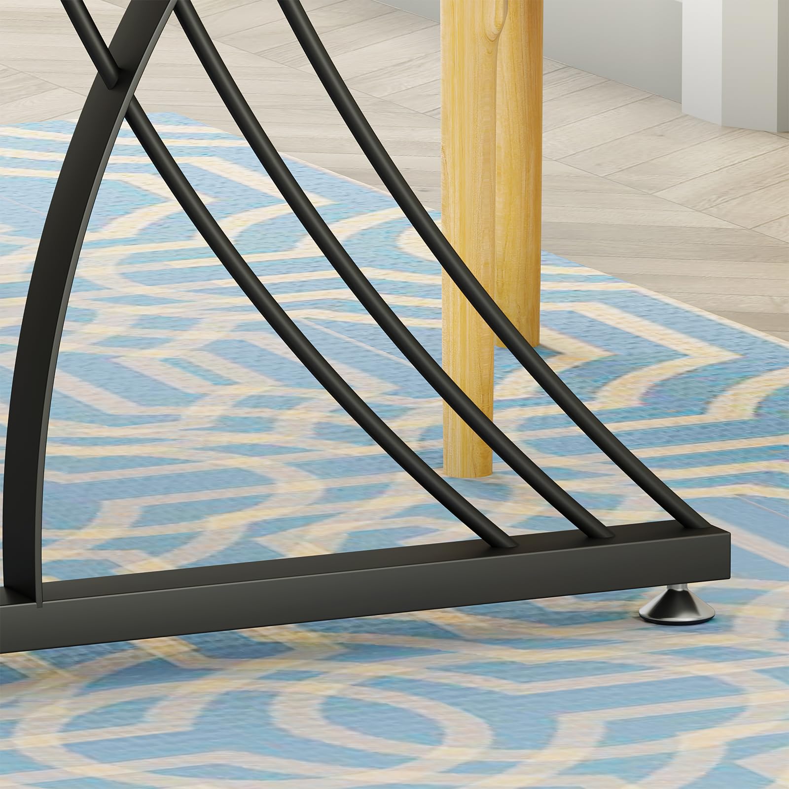 28 Inch Heavy Duty Metal Table Legs - Industrial Black Iron Desk Legs for Dining, Office & Computer Tables | Modern Bowed Design for Home & Office Furniture