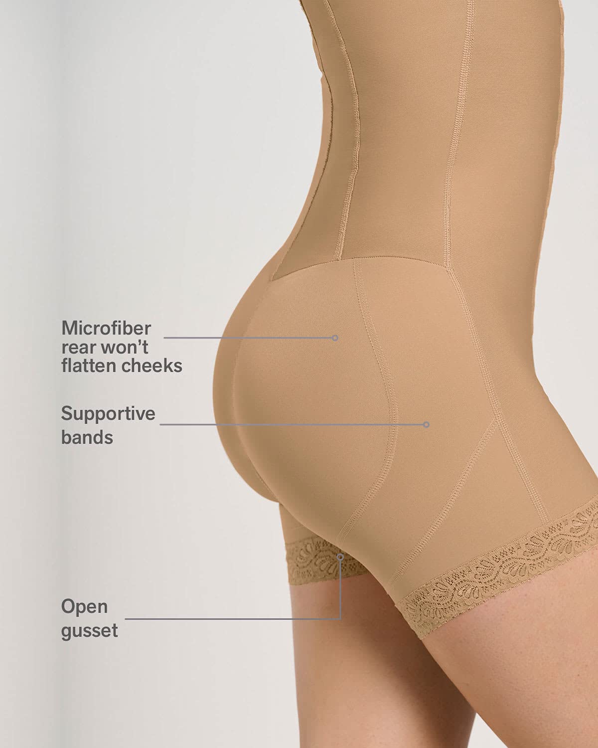 Leonisa Front Hook Boyshort Bodysuit - Women's Tummy Control Shapewear with Butt Lifting Effect | Seamless Underwear for Everyday Wear, Special Occasions & Body Shaping