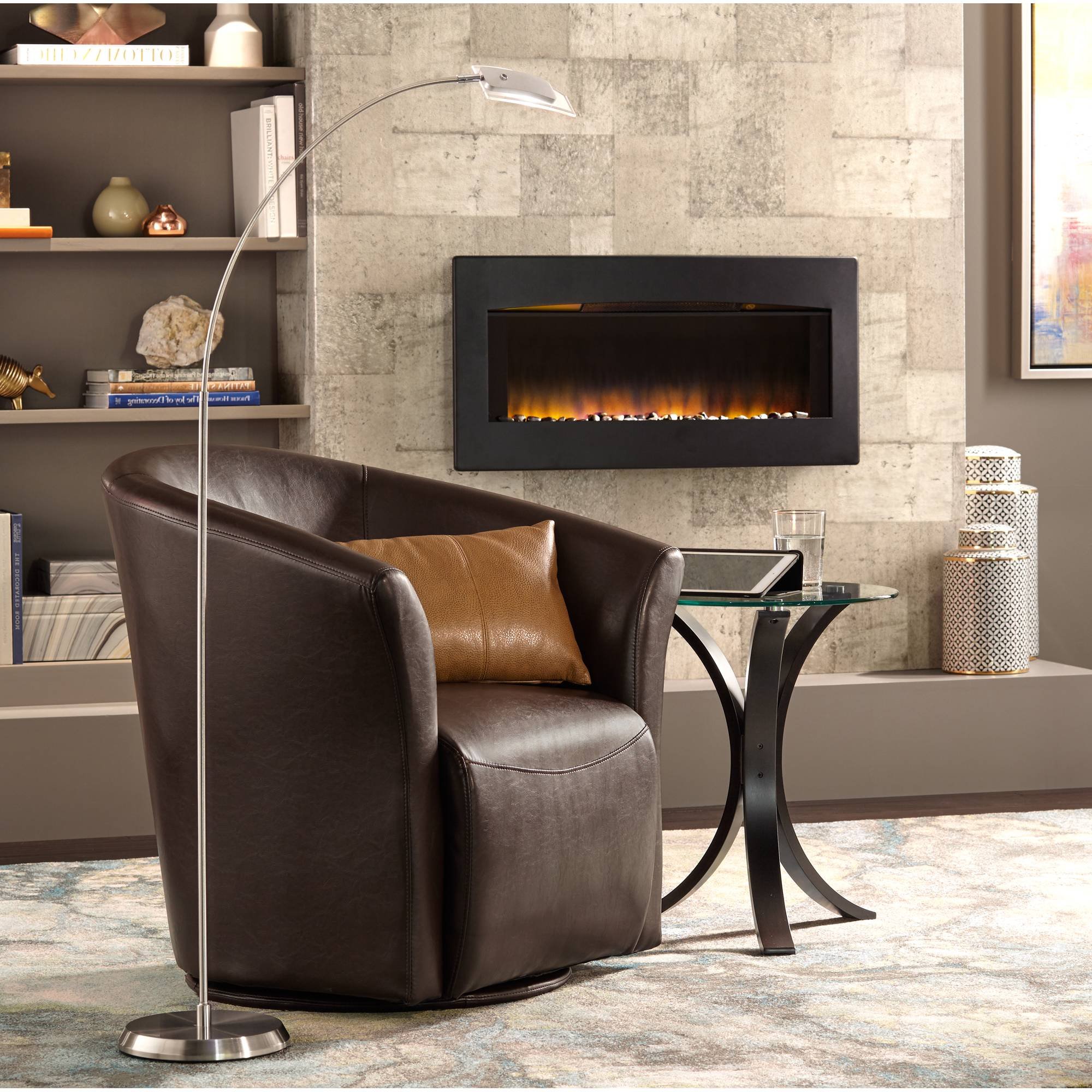 Studio 55D Niles Modern Bent Wood Round Accent Table - 17.75