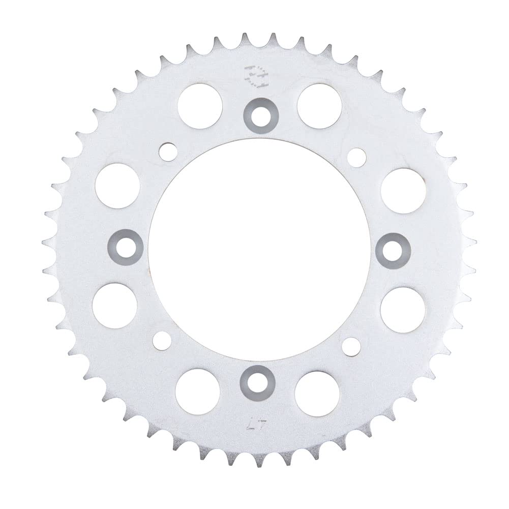 Yamaha YZ80 1993-2001 Rear Steel Sprocket 47 Tooth Silver - Durable Replacement for Off-Road Motorcycle Racing & Trail Riding