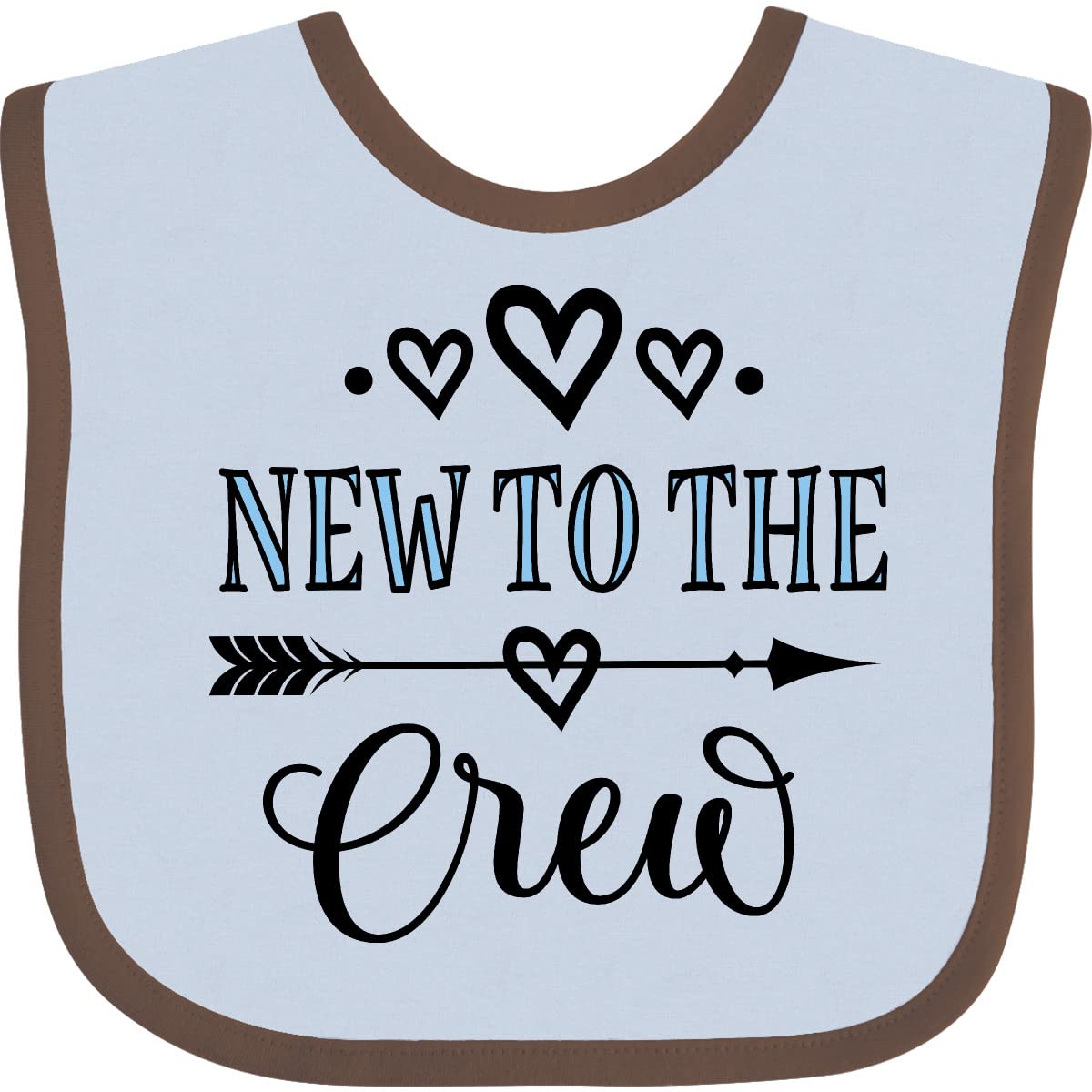 Inktastic New To The Crew Baby Boy Bib - Soft & Absorbent Drool Bib for Infants - Perfect for Feeding, Teething & Everyday Use