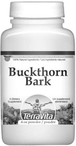 Organic Buckthorn Bark Powder (4 oz) - Natural Digestive Support & Skin Care | USDA Certified, Non-GMO | Herbal Tea, Detox, Face Mask Ingredient