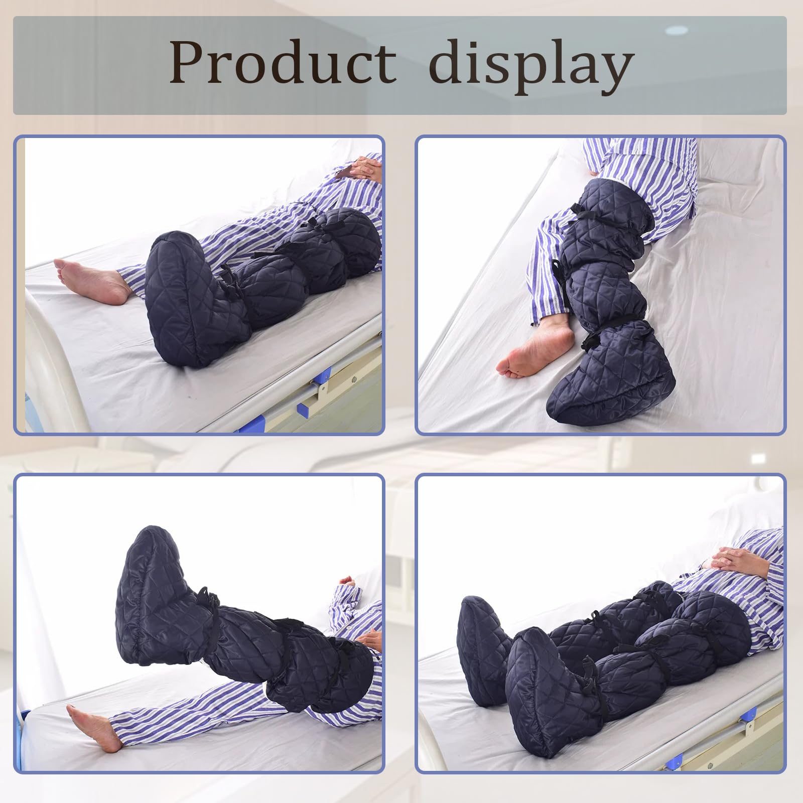 **Thermal Foot & Knee Protector for Wheelchair Users - Plush Cold Weather Socks with Knee Pads for Injury Recovery & Arthritis Relief (Blue) - Ideal for Winter Comfort & Joint Pain Management**