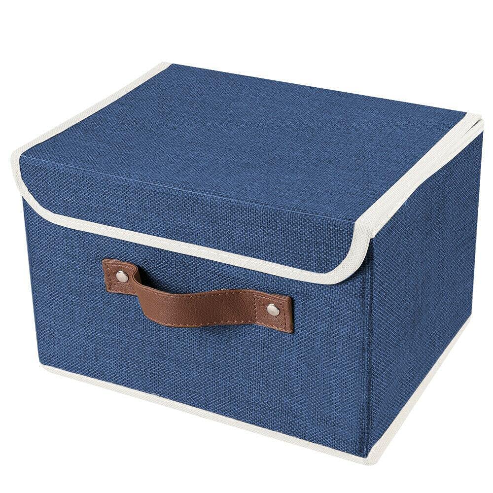 StateOJ 4-Piece Large Fabric Storage Bins with Lids - Foldable Wardrobe Organizer Boxes for Closet, Bedroom & Home Organization | Perfect for Clothes, Toys & Seasonal Storage