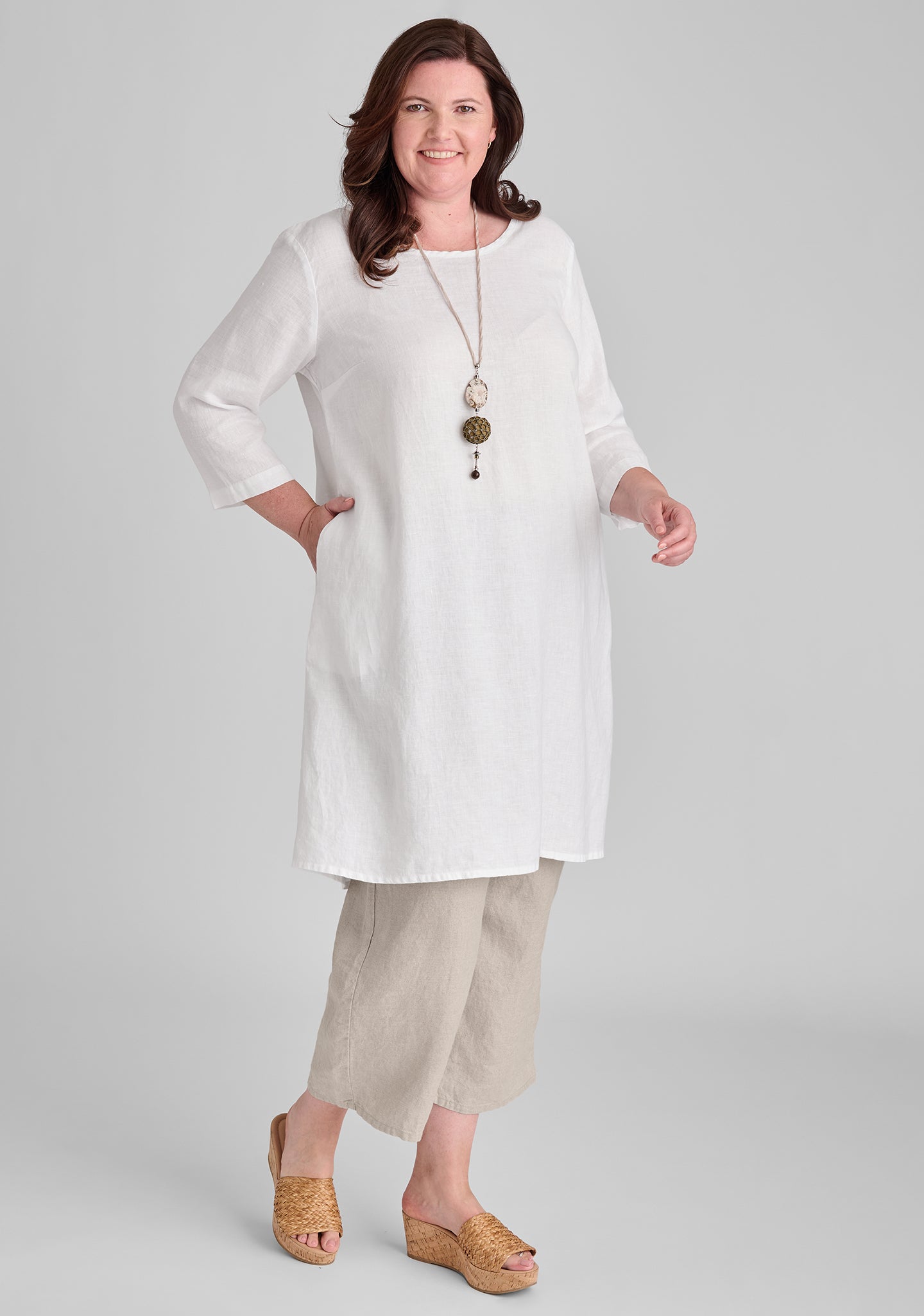 Happy Gathers Dress - Linen Shift Dress for Women | Summer Casual Boho Style | Perfect for Beach, Vacation & Everyday Wear