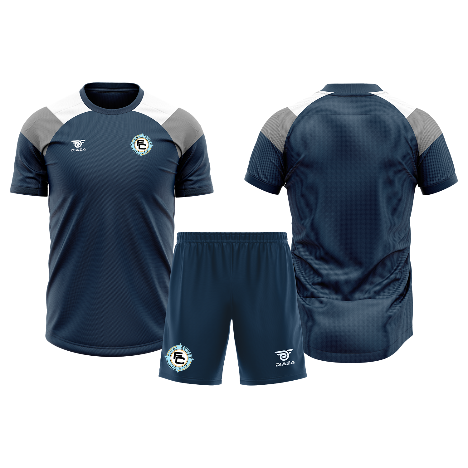First Coast Athletic Tri-Tone Practice Kit - Navy Blue Football Training Equipment for Youth & Adults - Perfect for Drills, Skills Development & Team Sports