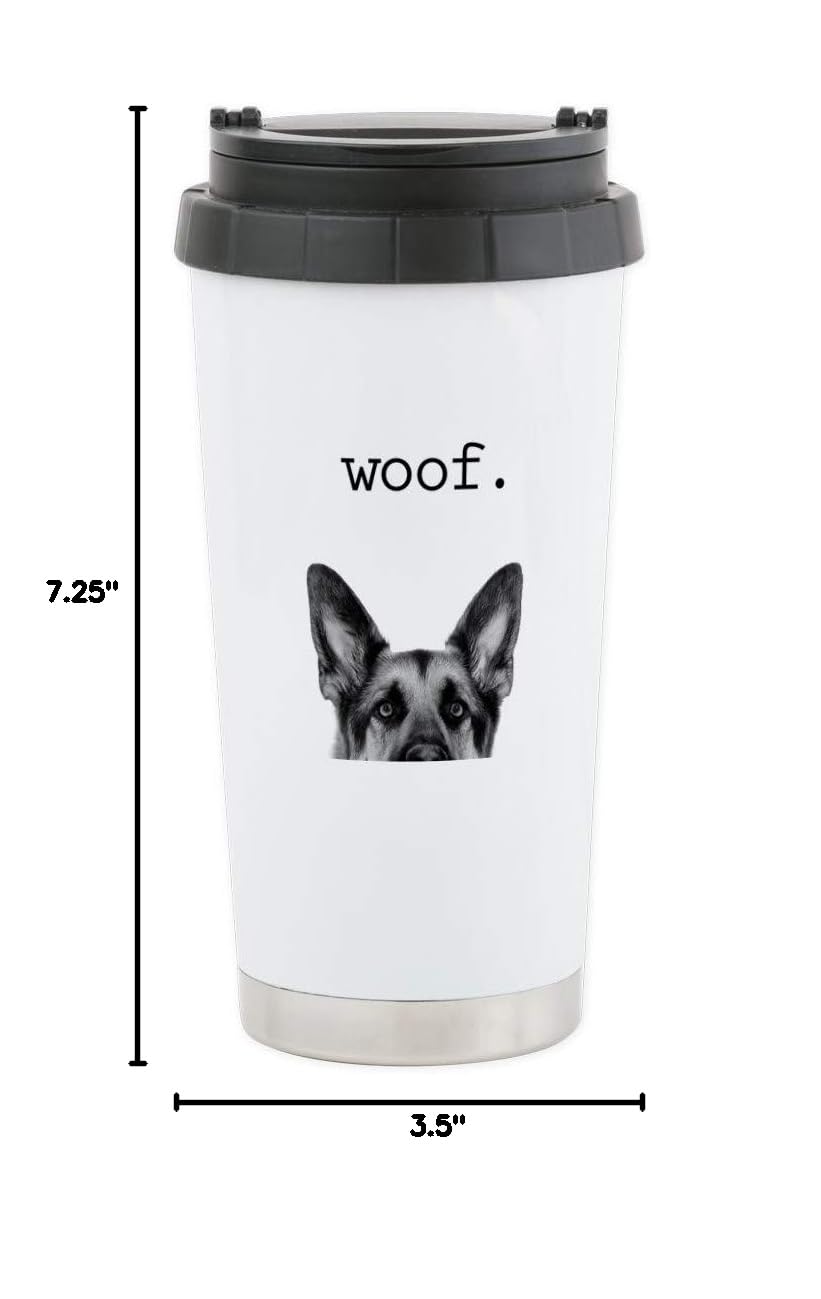 Woof Stainless Steel Travel Mug 20 oz - Insulated Coffee Tumbler with Lid - Perfect for Hot & Cold Drinks On The Go - Ideal for Commuting, Camping & Office Use