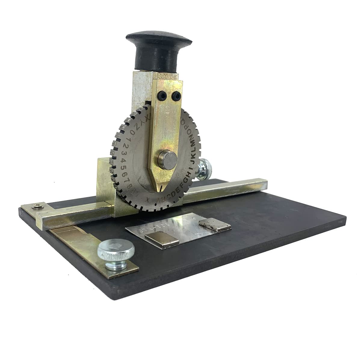 ECUTEE Manual Metal Plate Embossing Machine - Number, Letter & Symbol Stamping Tool for Dog Tags, Nameplates & Metal Cards | Perfect for DIY Crafting, Personalization & Industrial Marking