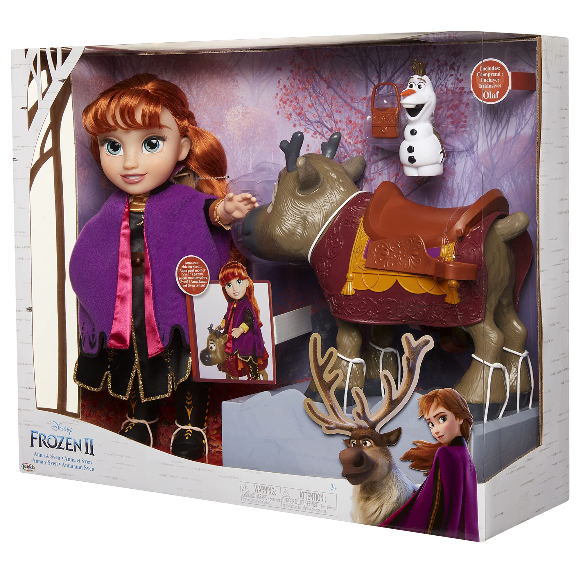 Frozen Disney Anna & Sven Doll Set (207164) - Official Collectible Toy for Kids, Birthday Gift & Movie Night Companion