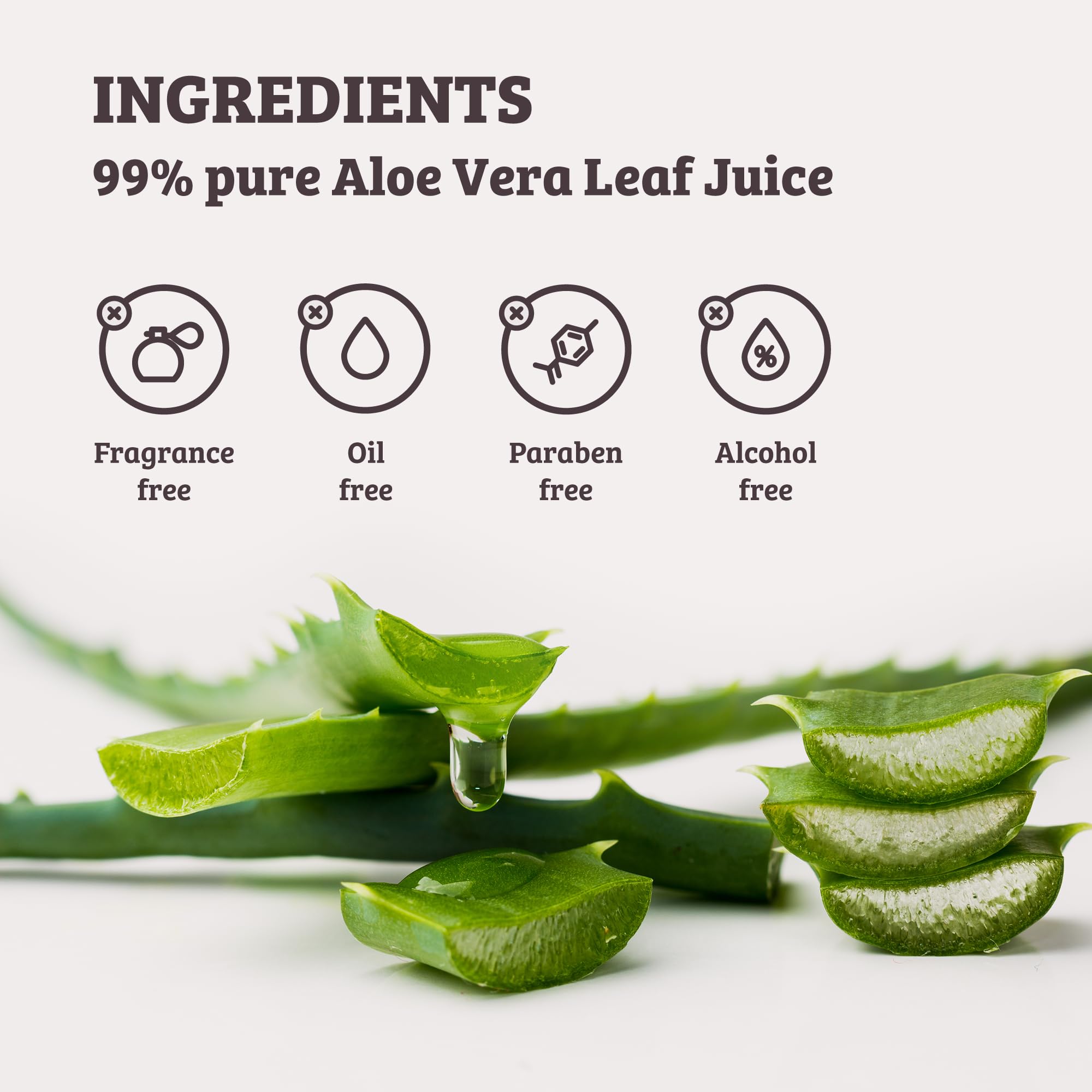 GONATURALS® Pure Organic Aloe Vera Gel for Face, Skin & Hair Care - 250ml Hydrating Moisturizer with Vitamins A, C & E - Soothes Dry, Sensitive & Sunburned Skin - Made in Germany - Perfect for Post-Sun Care, Daily Hydration & Hair Treatment